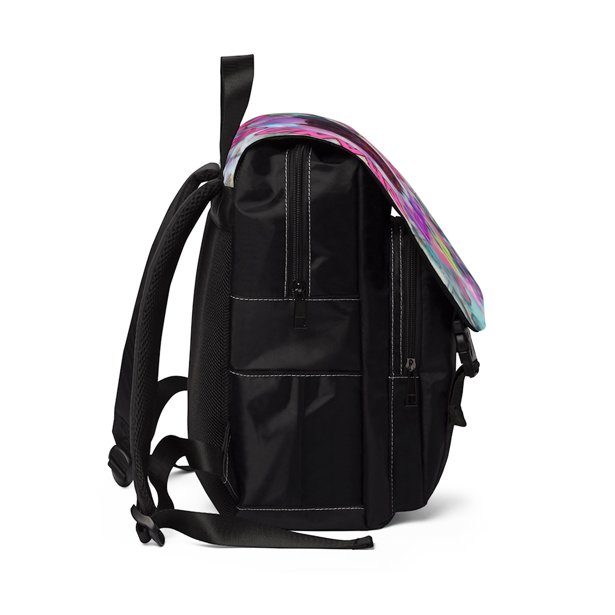 Vineyard Vibes Pink Tiger - Unisex Casual Shoulder Backpack