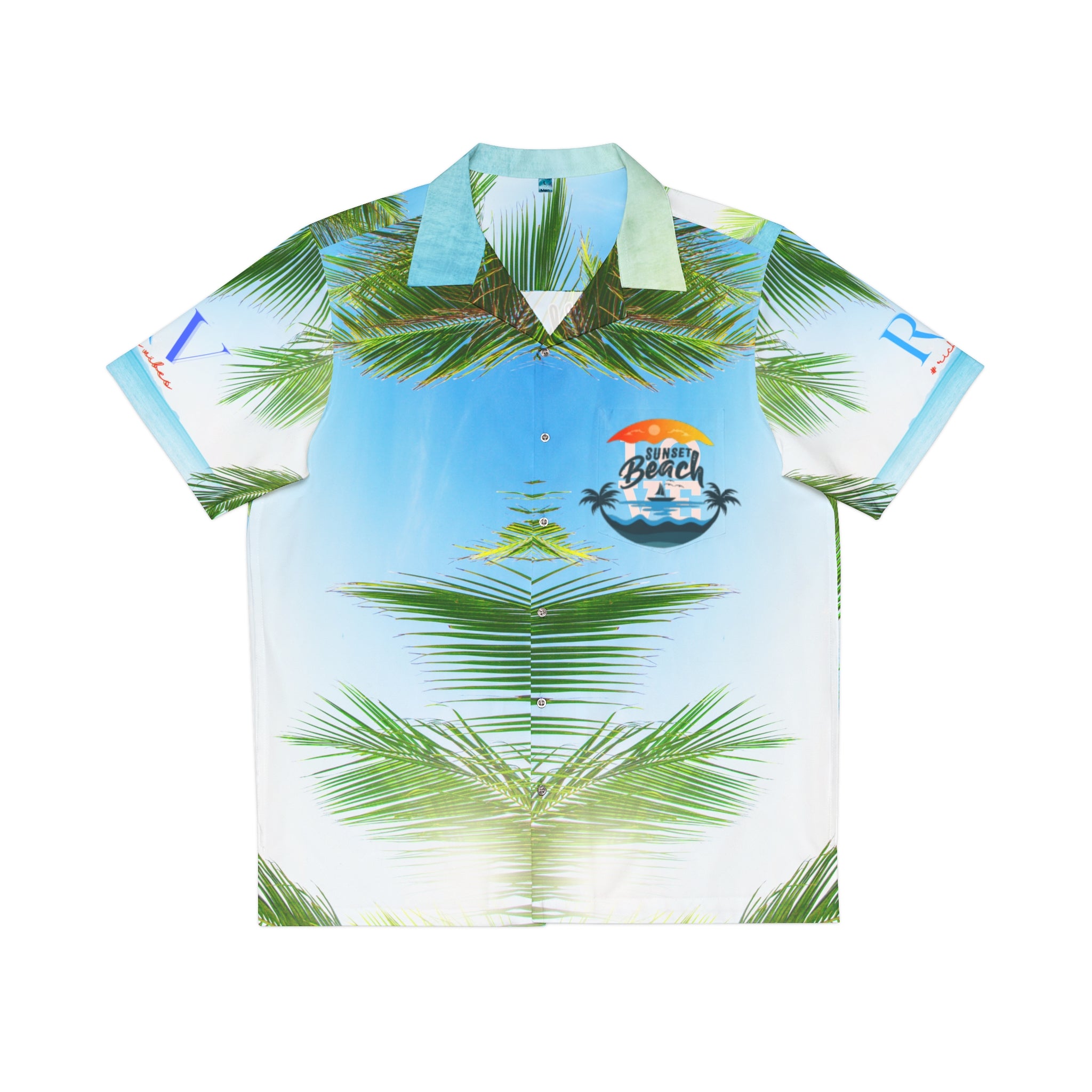 Rich Vibes RV Golfer's Love Blue Ocean Beach Sunrise 1.0 - Men's Hawaiian Shirt (AOP)