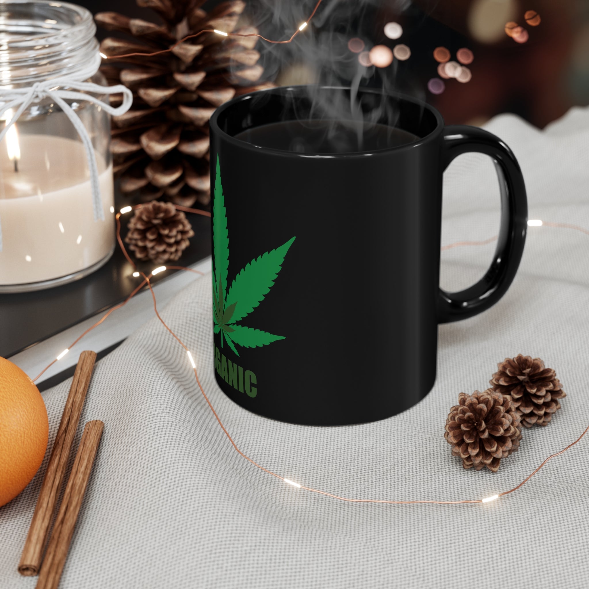 It's Organic Leaf - 11oz Black Mug