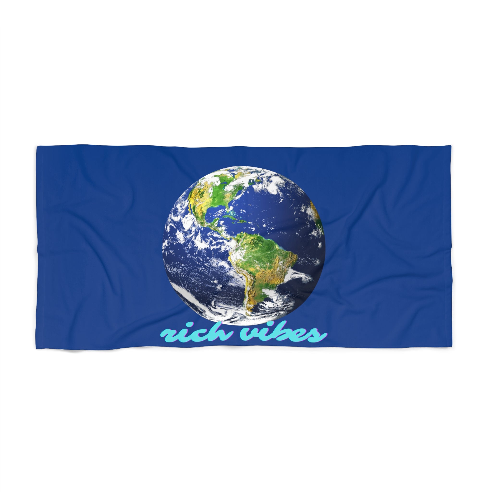 Rich Vibes Royal Blue Global - Beach Towel
