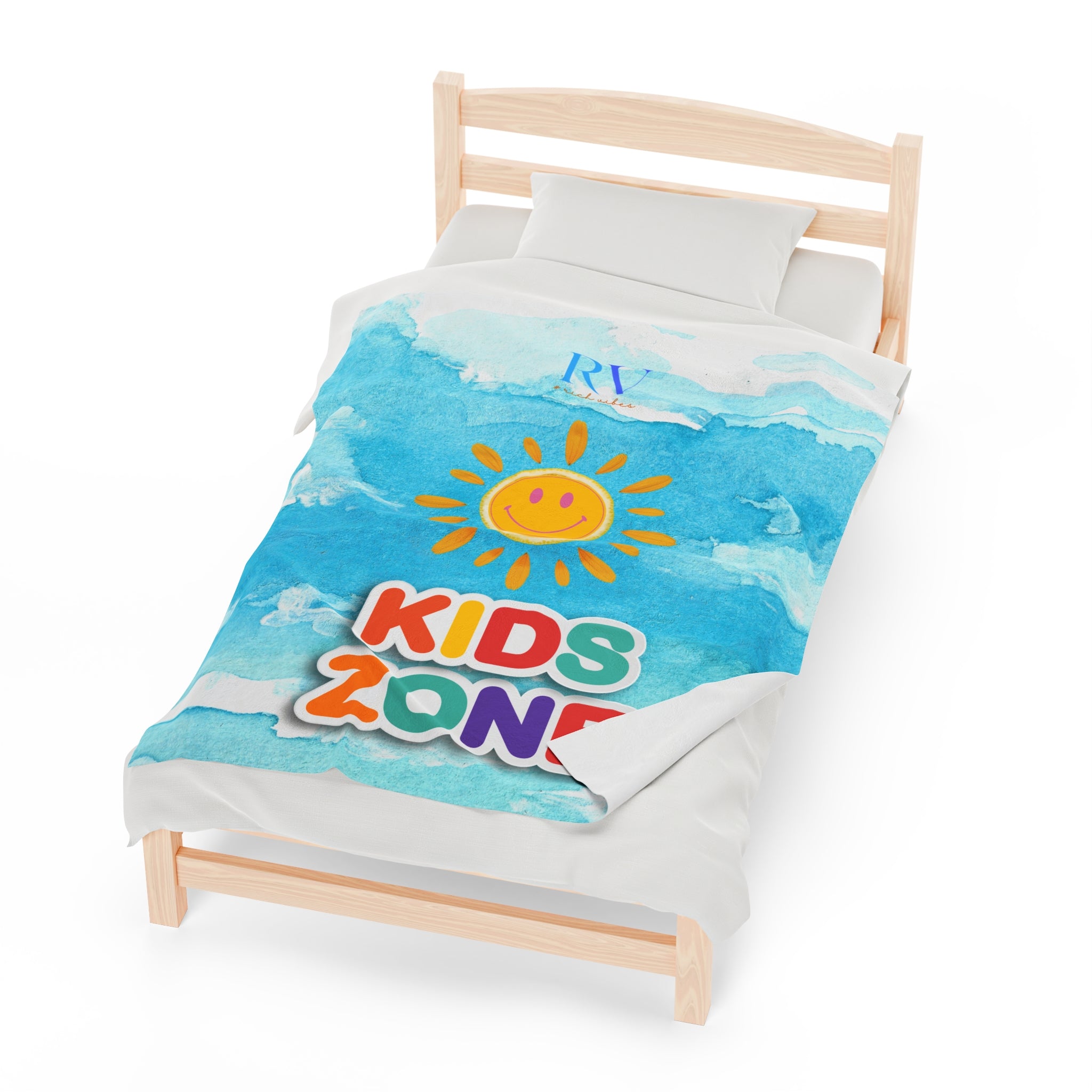 RV Smiley Sunshine Kids Zone - Velveteen Plush Blanket