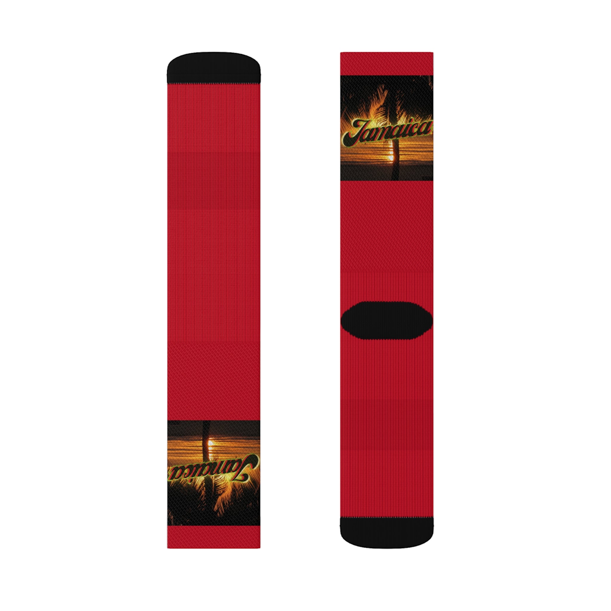 Rich Vibes Jamaica Sunset Red - Sublimation Socks