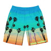 Rich Vibes Volt Turquoise Sunset Tiger Shield 2.0 - Men's Board Shorts (AOP)
