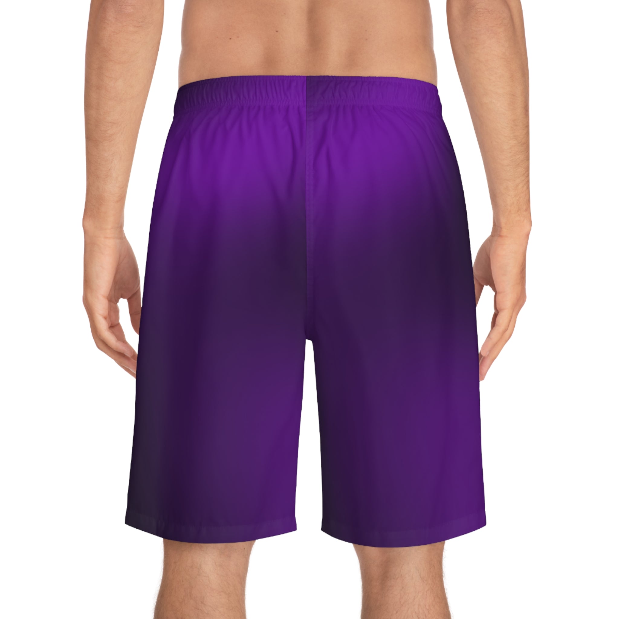 Rich Vibes Volt Purple Tropical Pink Palm Tree Beach Chill Vibes 2.0 - Men's Board Shorts (AOP)