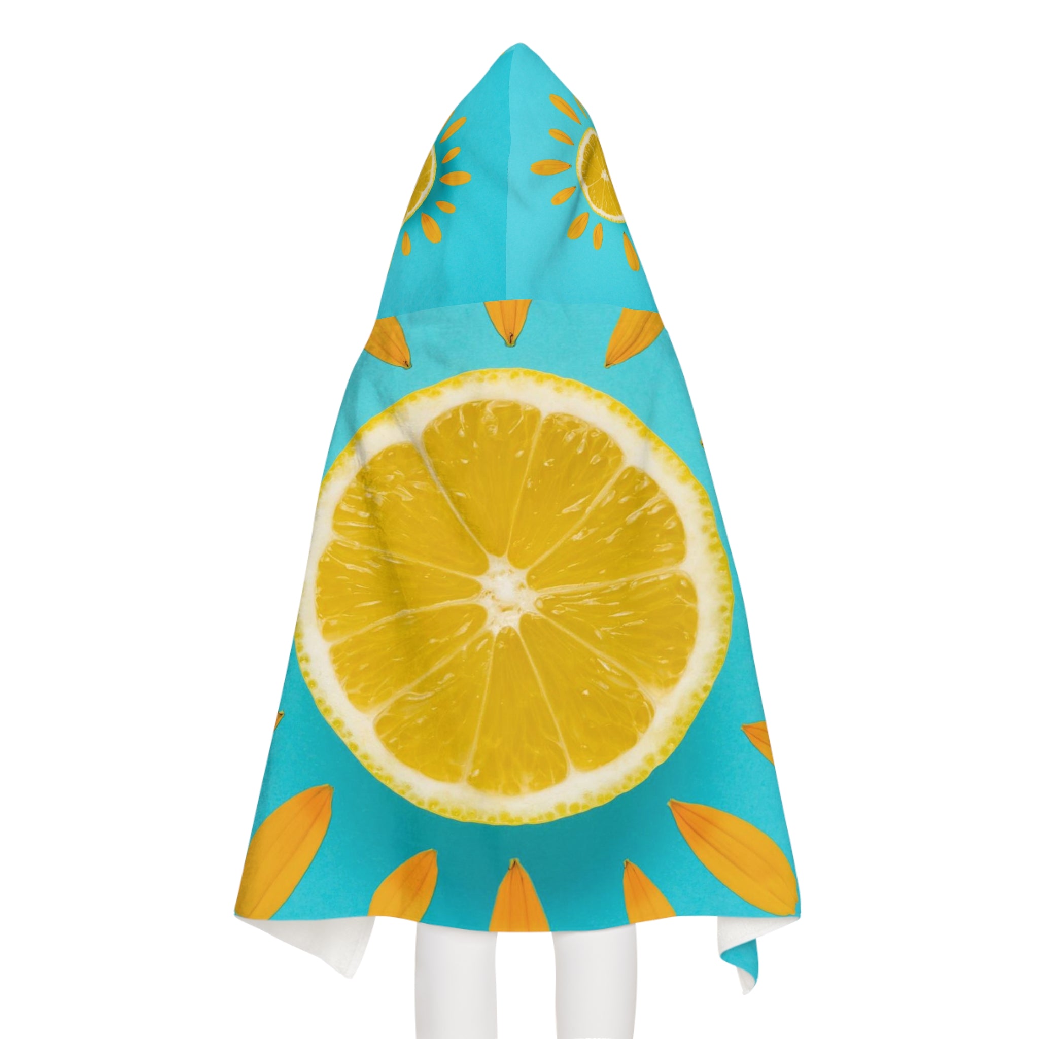 Sunshine Lemon Print - Youth Hooded Towel