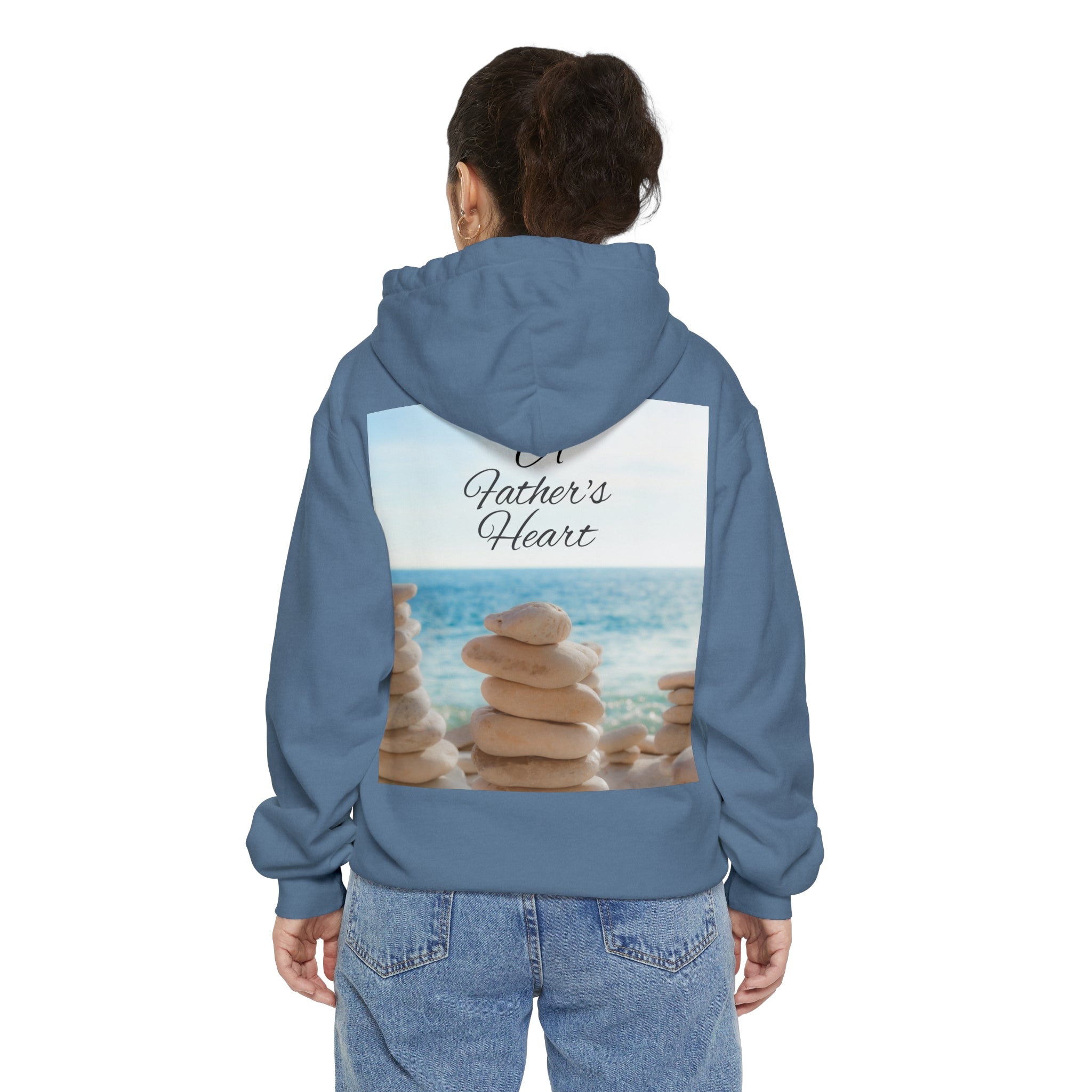 A Father's Heart Father's Day Blue Jean - Garment-Dyed Hoodie