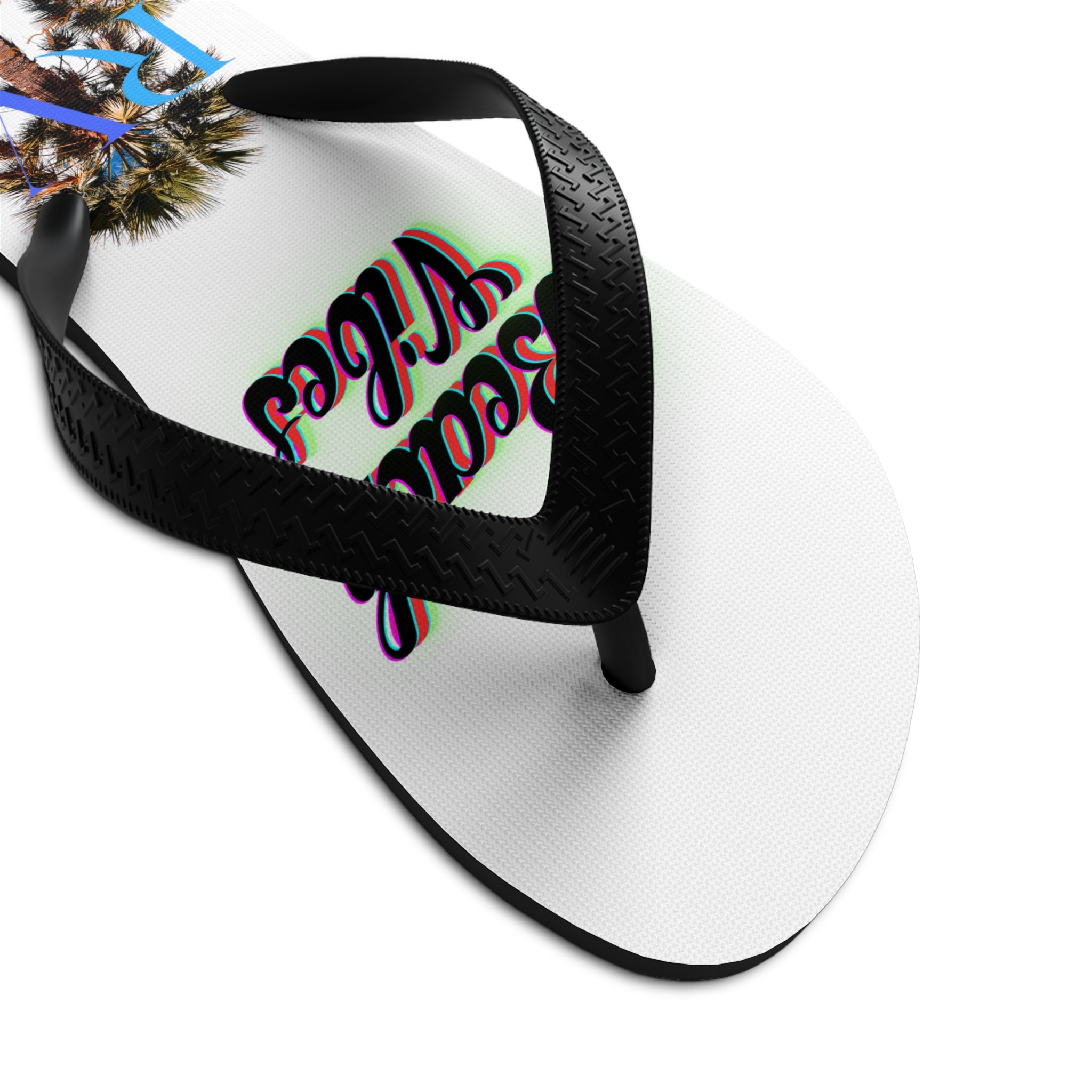 Rich Vibes RV Palm Tree Beach Vibes - Unisex Flip-Flops - S