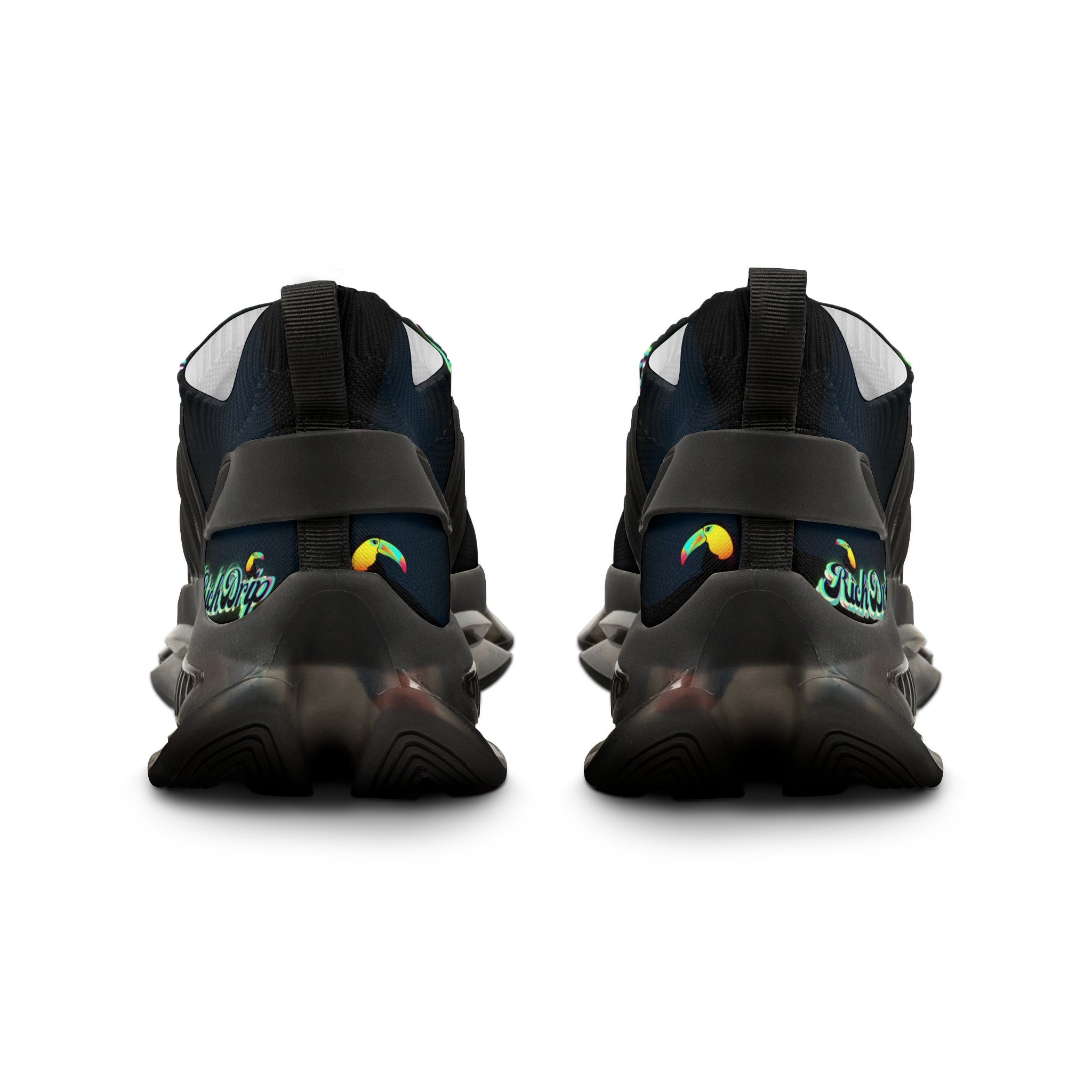 RV5 Pulse Tropical Lagoon Neon Green Glow Logo - Men's Mesh Sneakers Opal