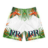 Rich Vibes Volt Green Tropical Jungle Print - Men's Jogger Shorts (AOP)White