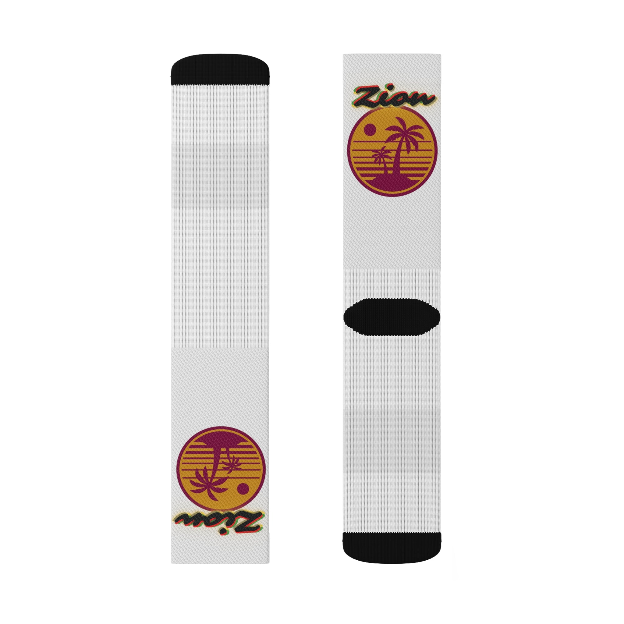 Zion Sunset White - Sublimation Socks
