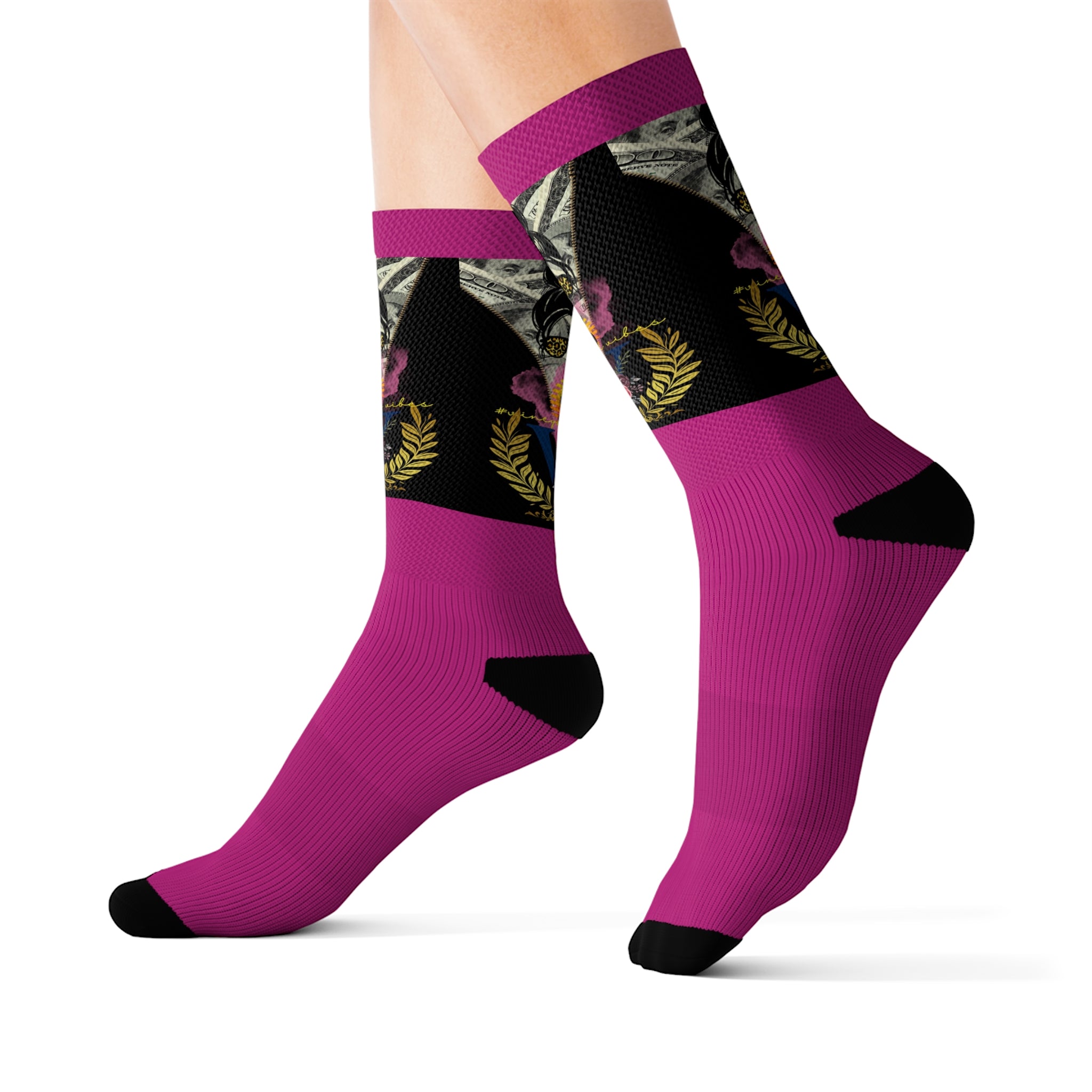 Vineyard Vibes V5 Vibes Colab Pink - Sublimation Socks