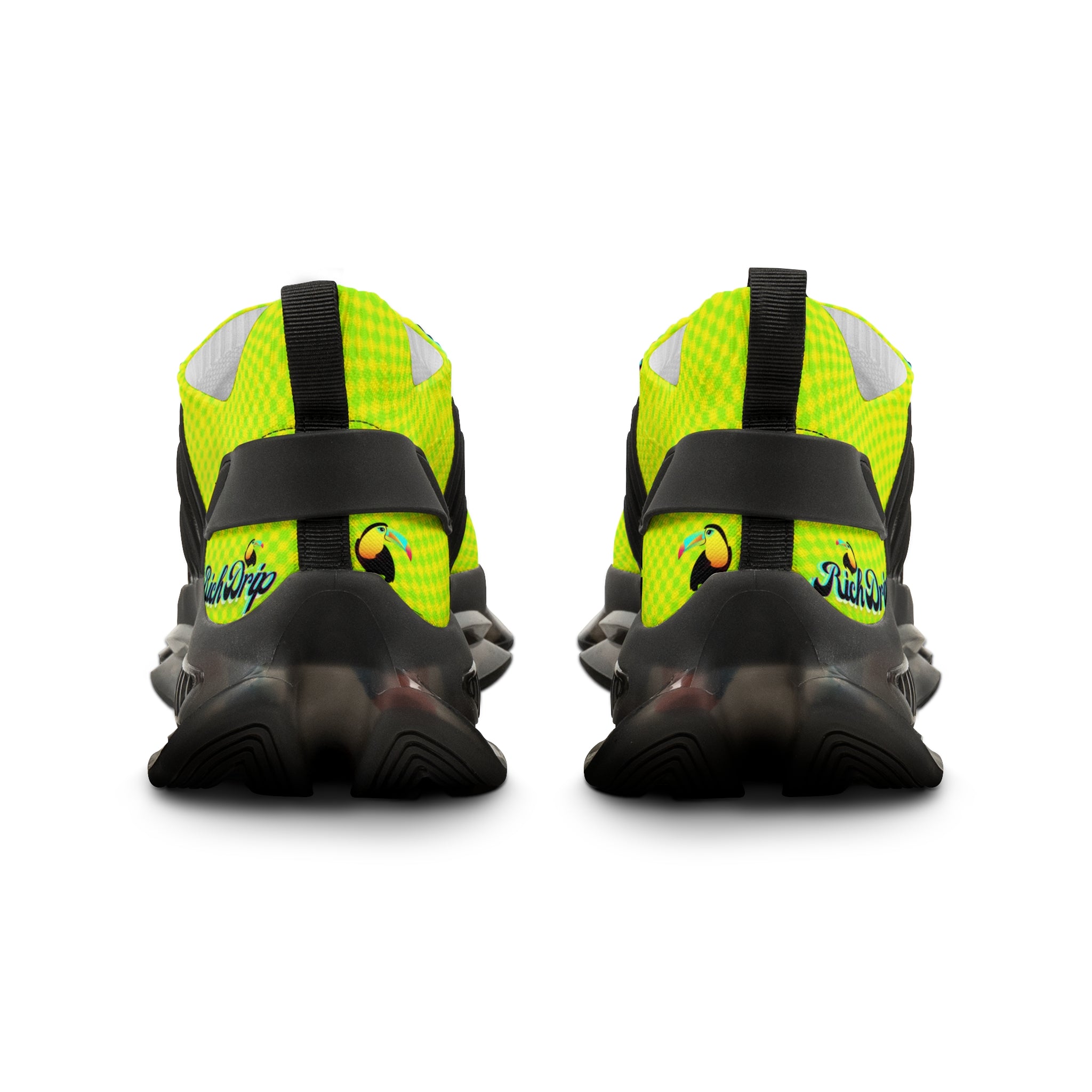 RV5 Pulse Tropical Lime Green Glow - Men's Mesh Sneakers Black