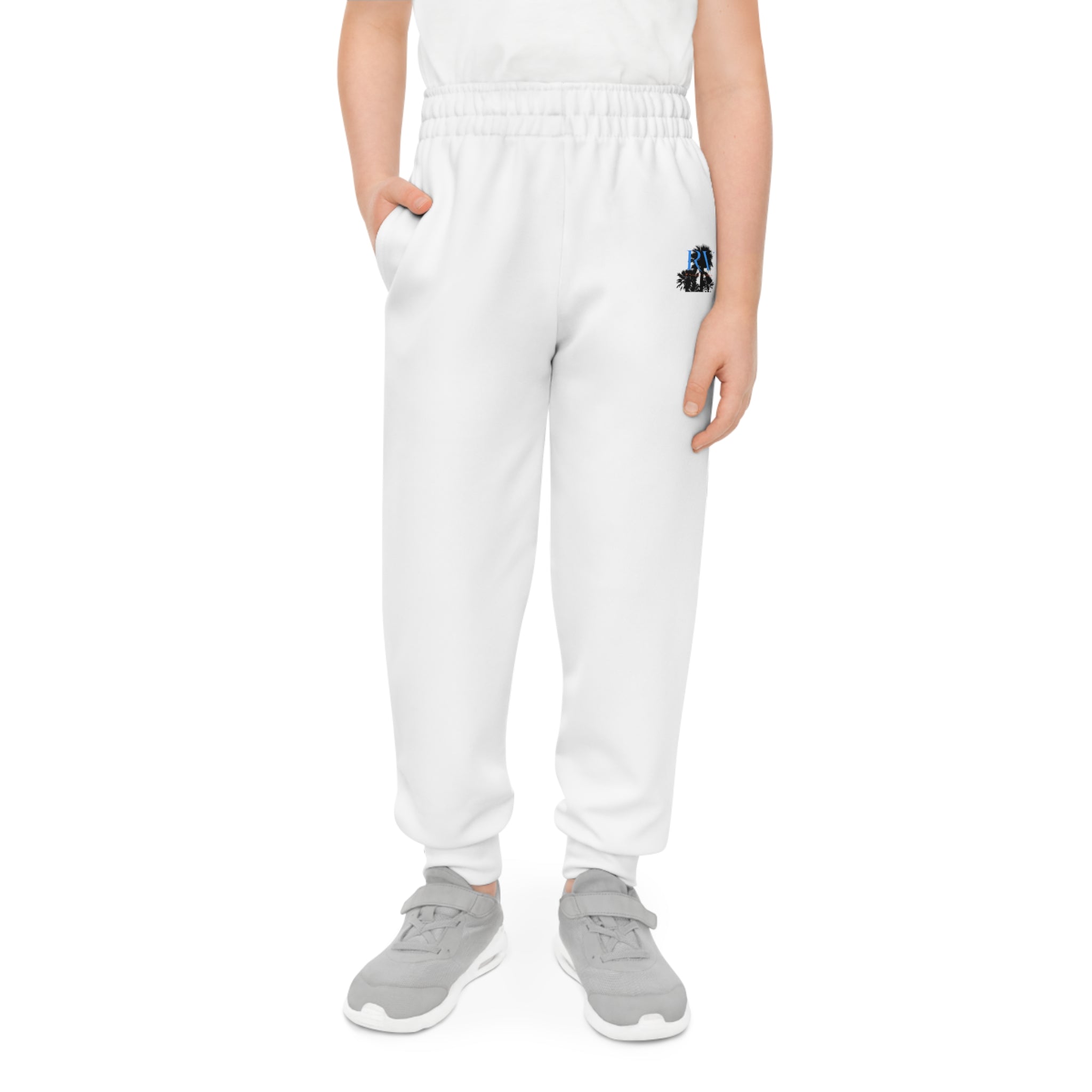 Rich Vibes RV Palm Tree White - Youth Joggers (AOP)