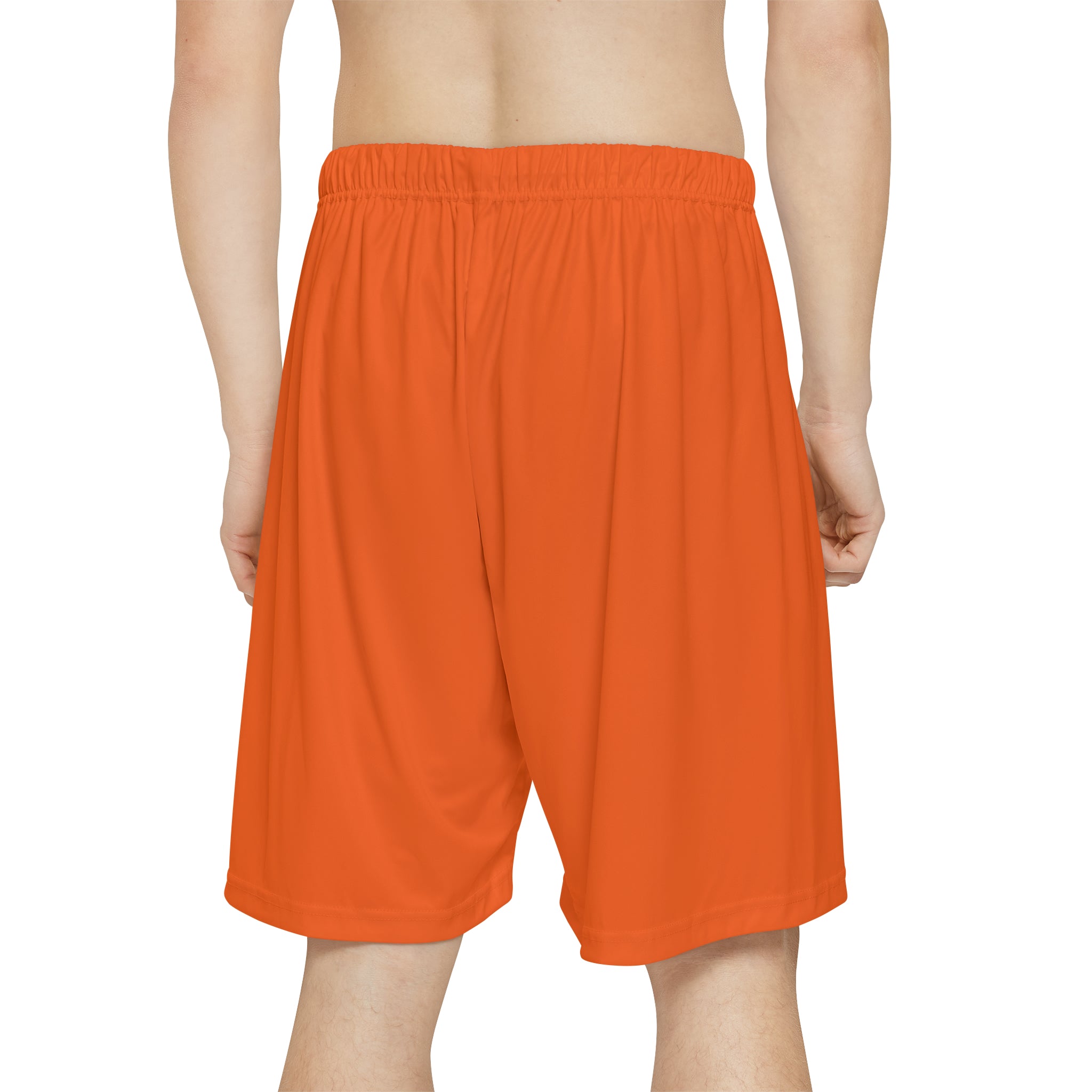 Rich Vibes RV Palm Tree Silhouette Men’s Sports Shorts (AOP) Orange