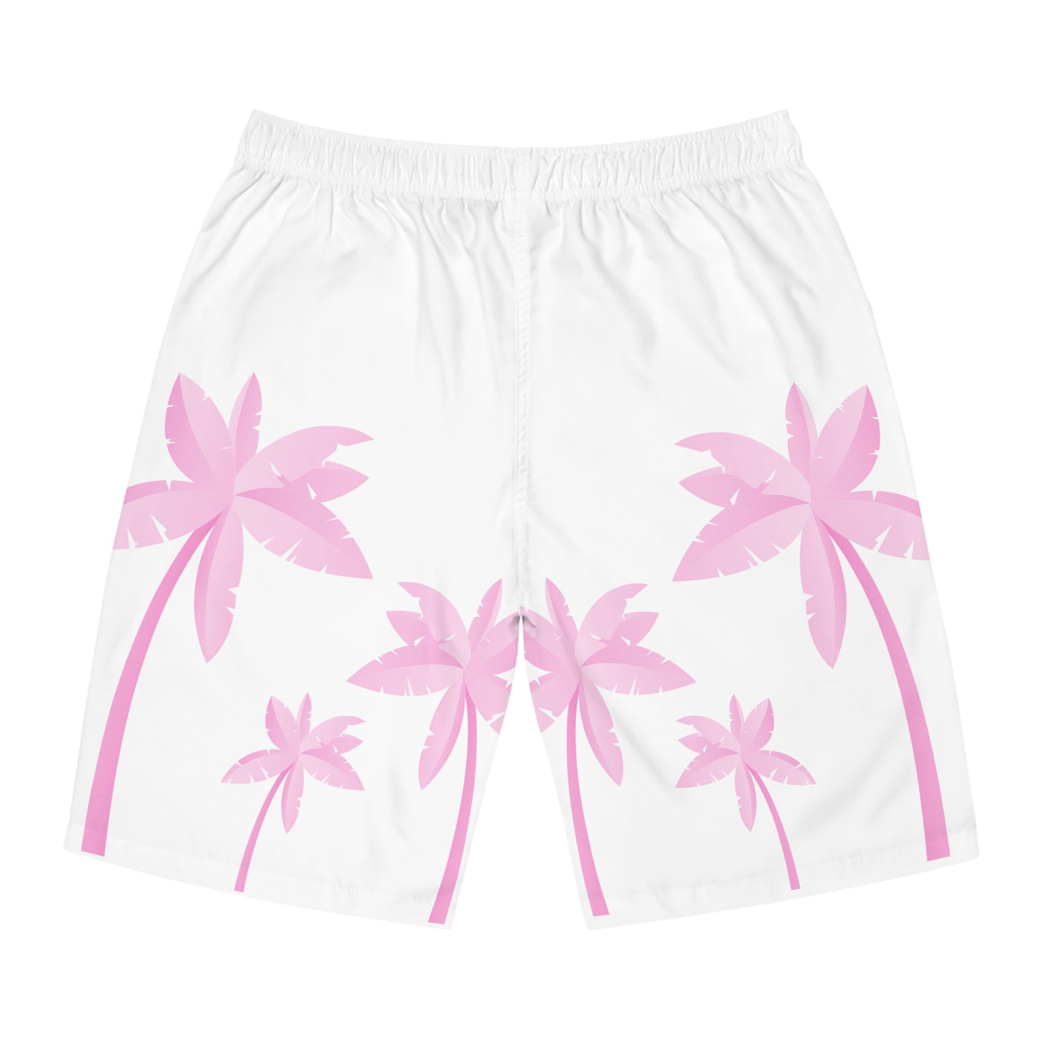 Rich Vibes Black Volt White Tropical Palm Tree Beach Chill Vibes 2.5 - Men's Board Shorts (AOP)