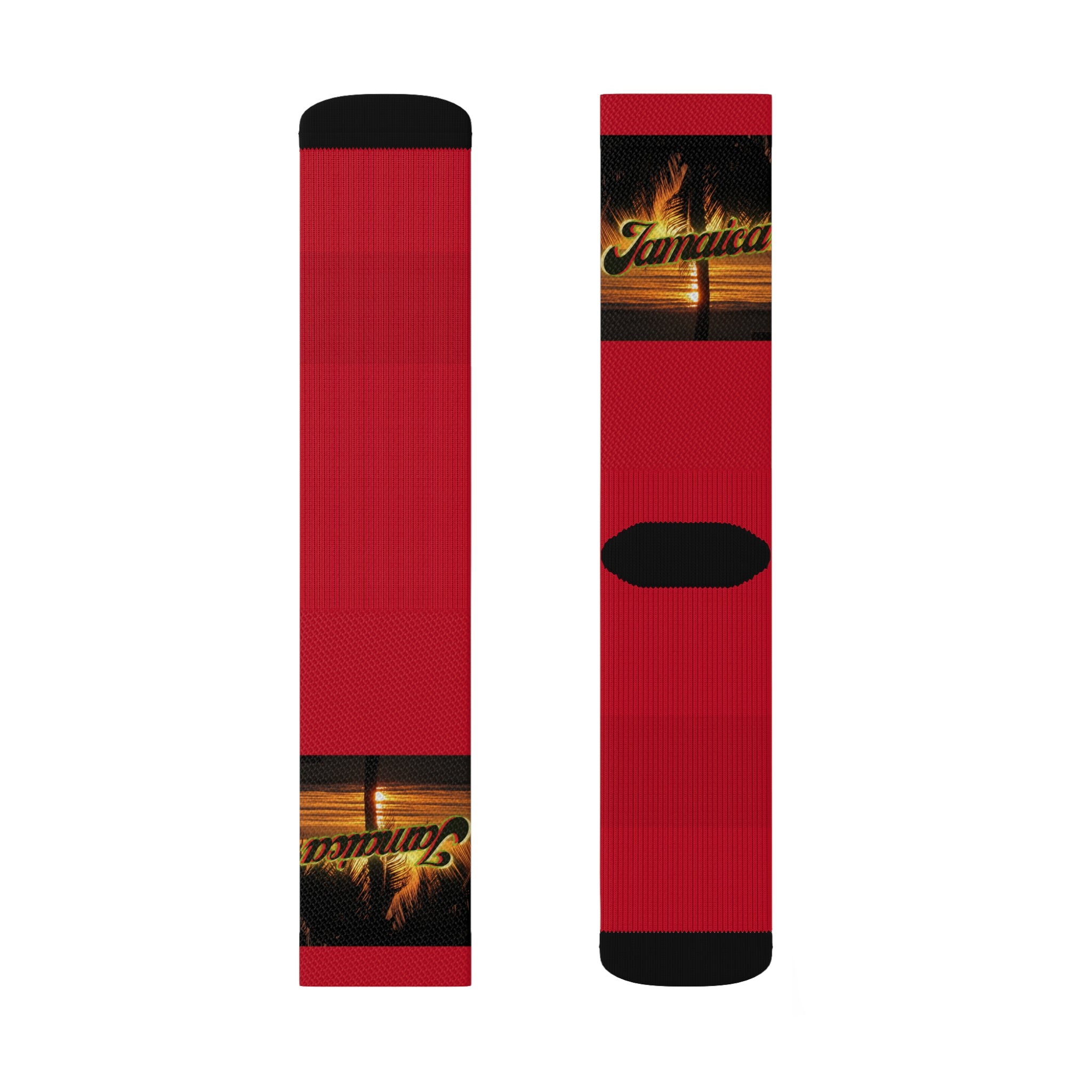 Rich Vibes Jamaica Sunset Red - Sublimation Socks