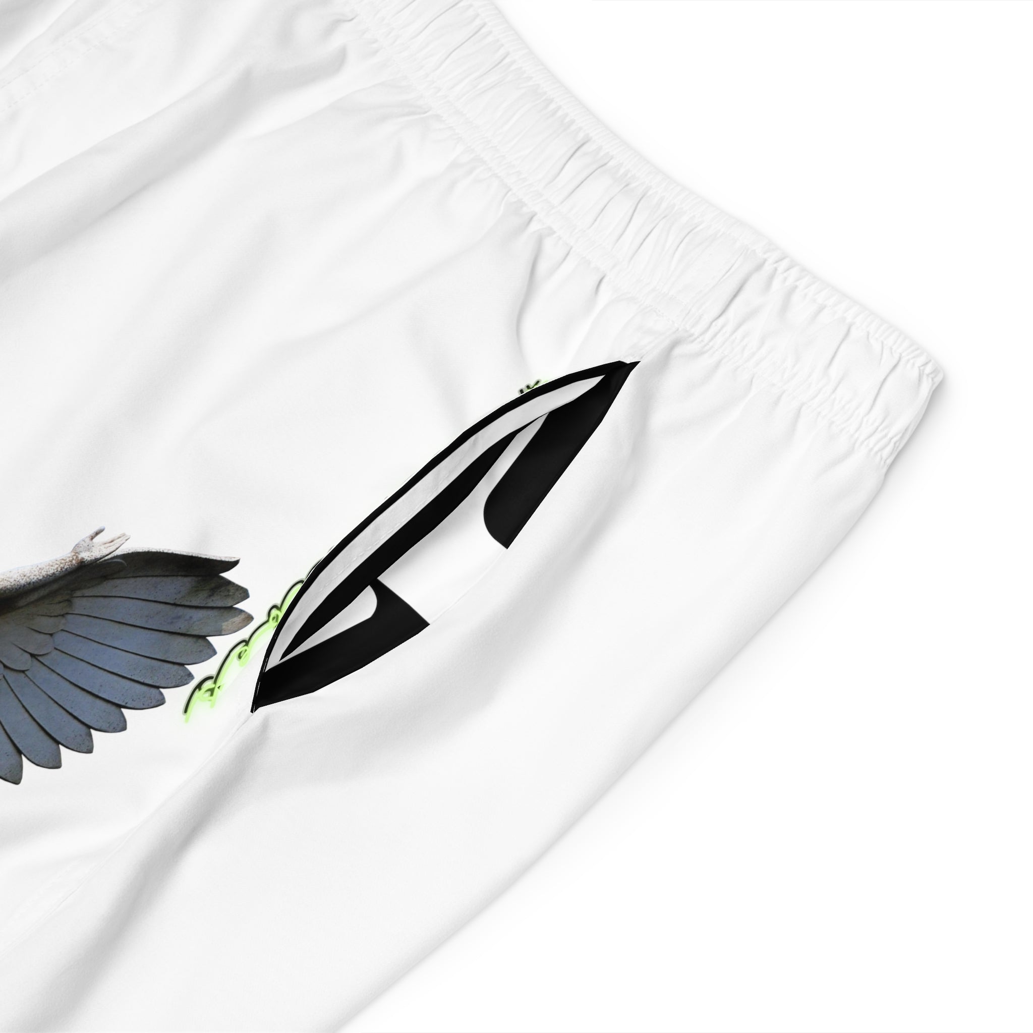 Rich Vibes Volt Brand Of The Brave ARCH Angel Shield White - Men's Board Shorts (AOP)