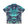 Rich Vibes RV Golfer's Chill Vibes Aqua Green Sunset 1.2 - Men's Hawaiian Shirt (AOP)Turquoise