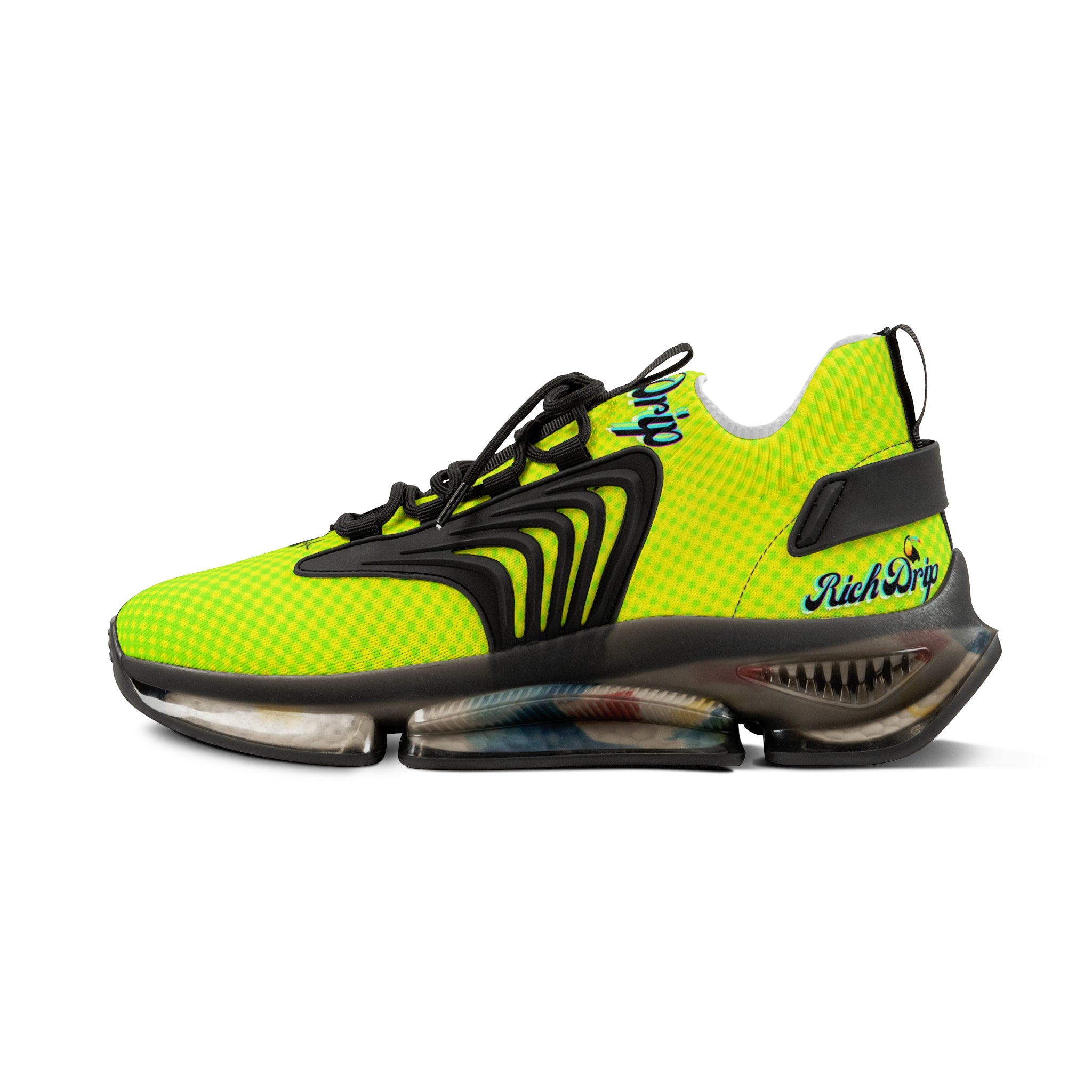 RV5 Pulse Tropical Lime Green Glow - Men's Mesh Sneakers Black