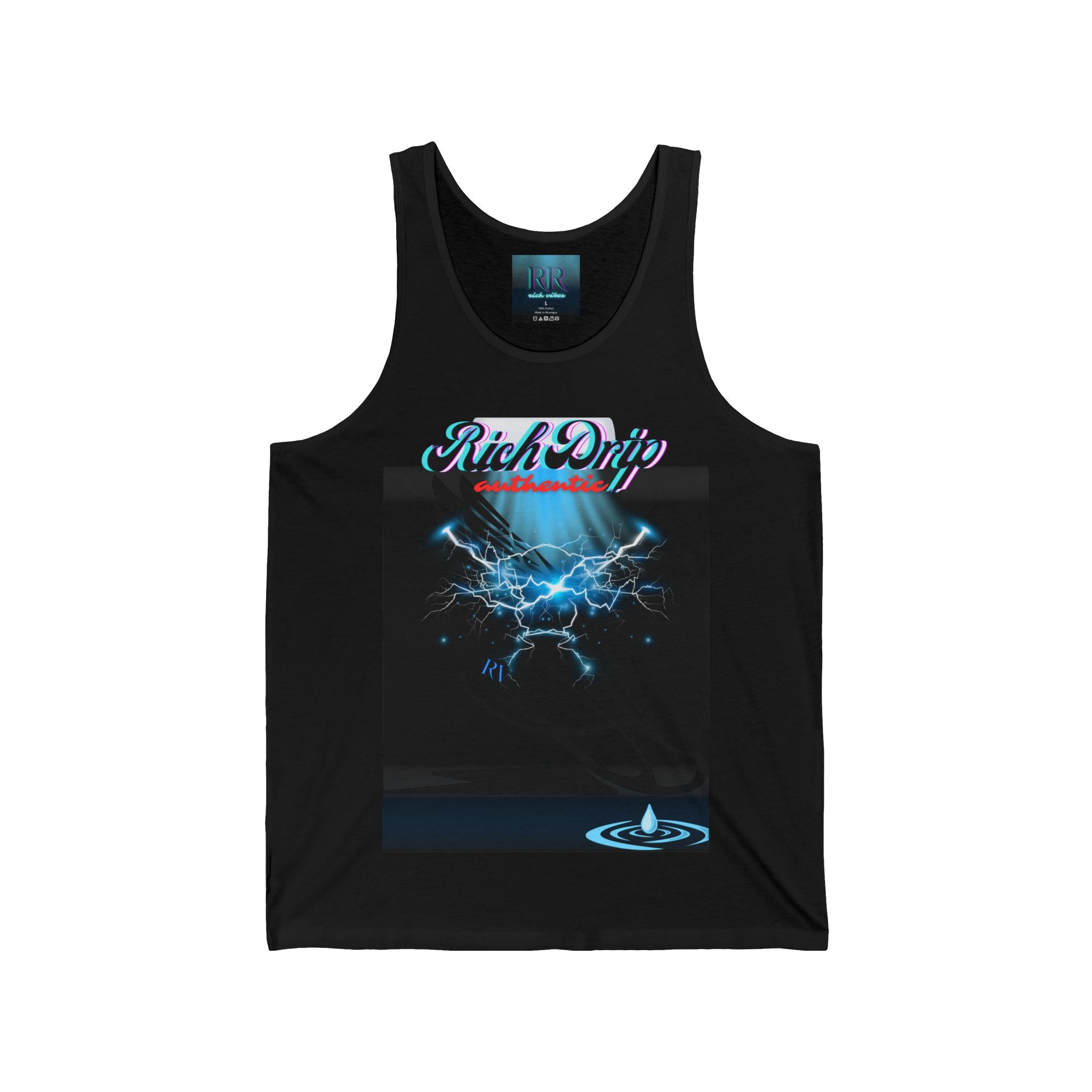 Rich Vibes Authentic Rich Drip Hermes Bolt - Unisex Jersey Tank