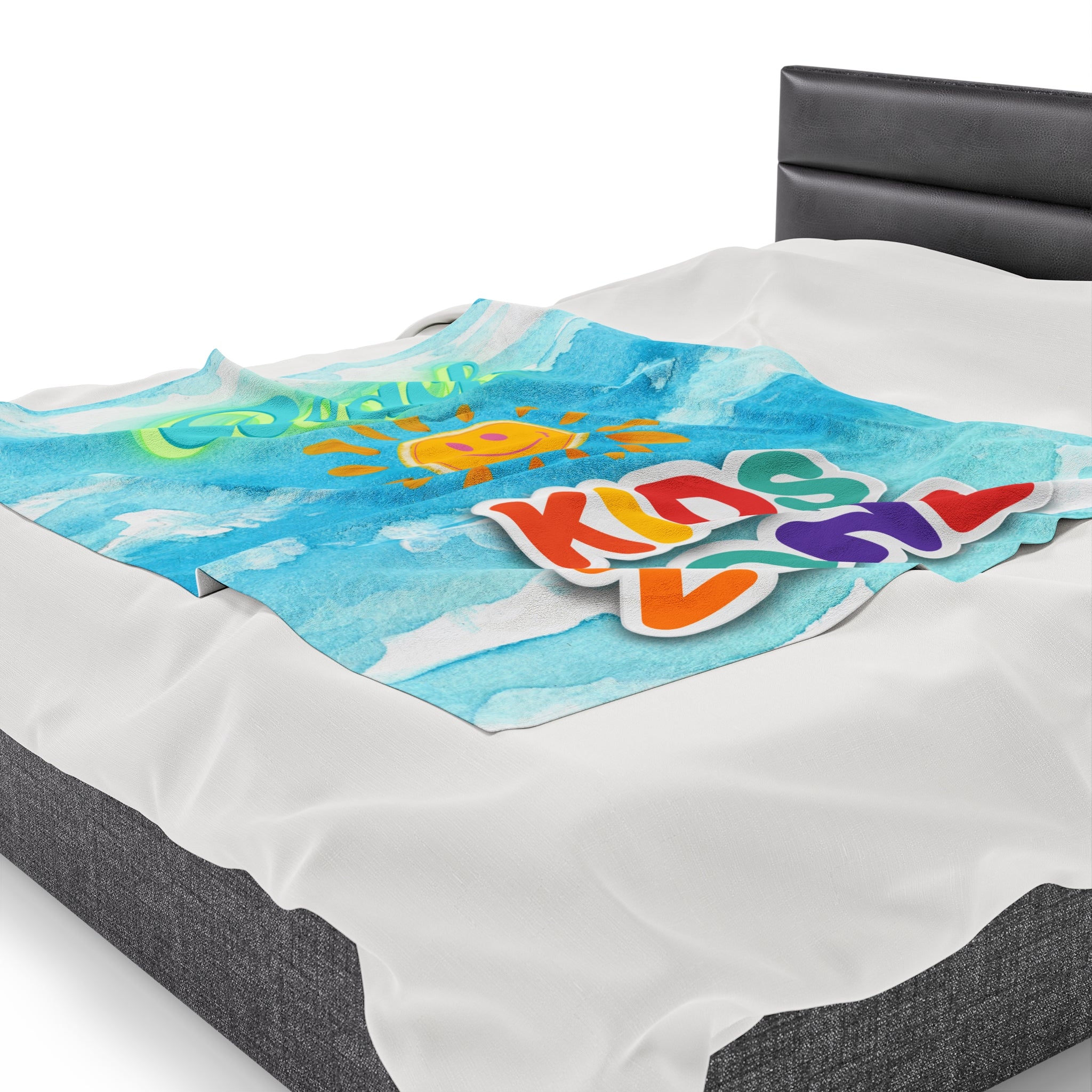 RV Beach Kids Zone - Velveteen Plush Blanket