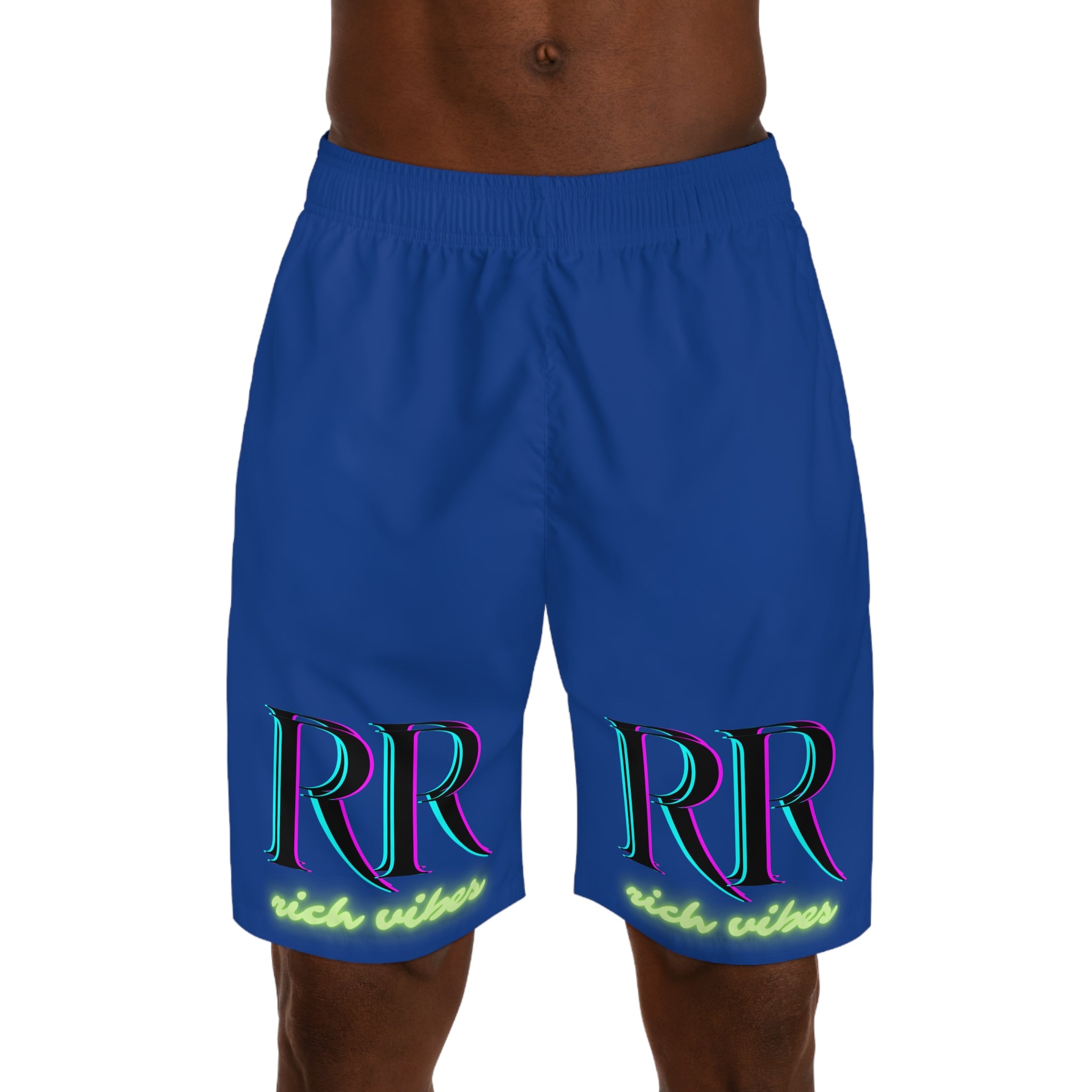 Rich Vibes Volt RR Blue Sky Stripe - Men's Jogger Shorts (AOP)Royal Blue