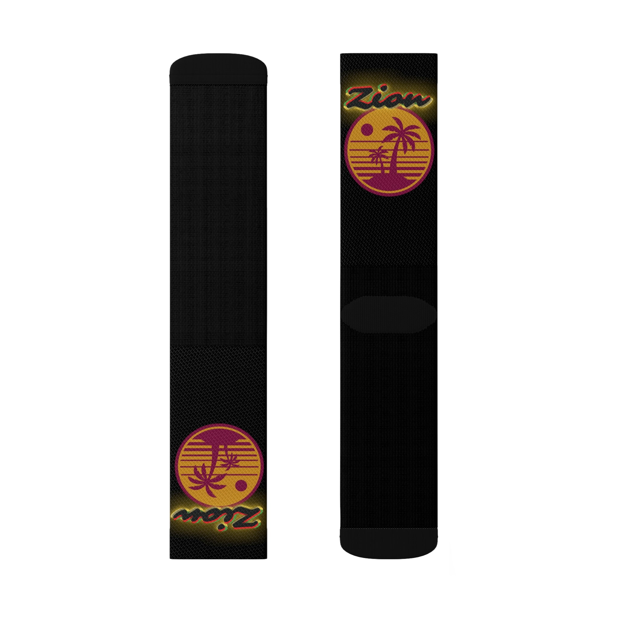 Zion Sunset Black - Sublimation Socks
