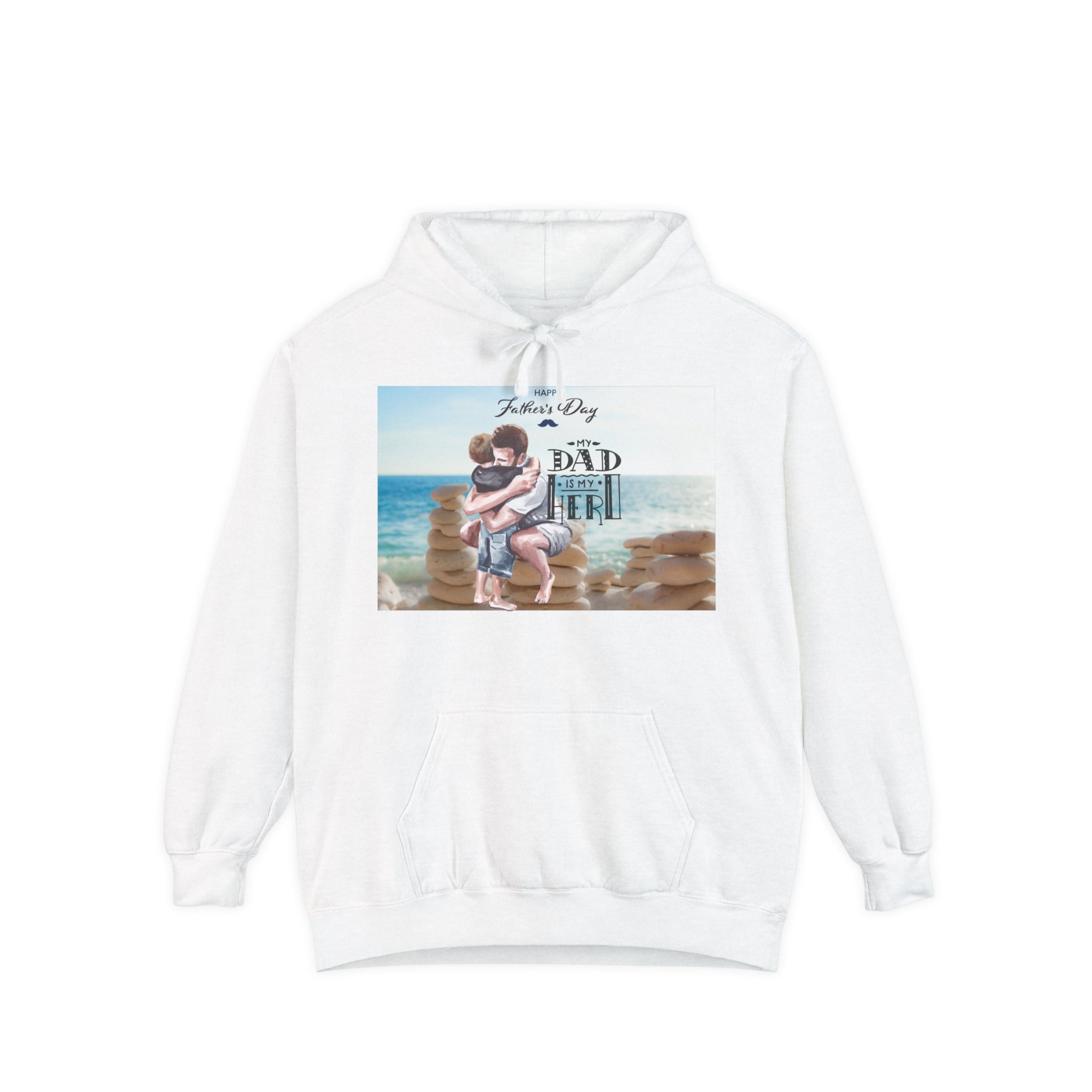 A Father's Heart Father's Day White - Garment-Dyed Hoodie