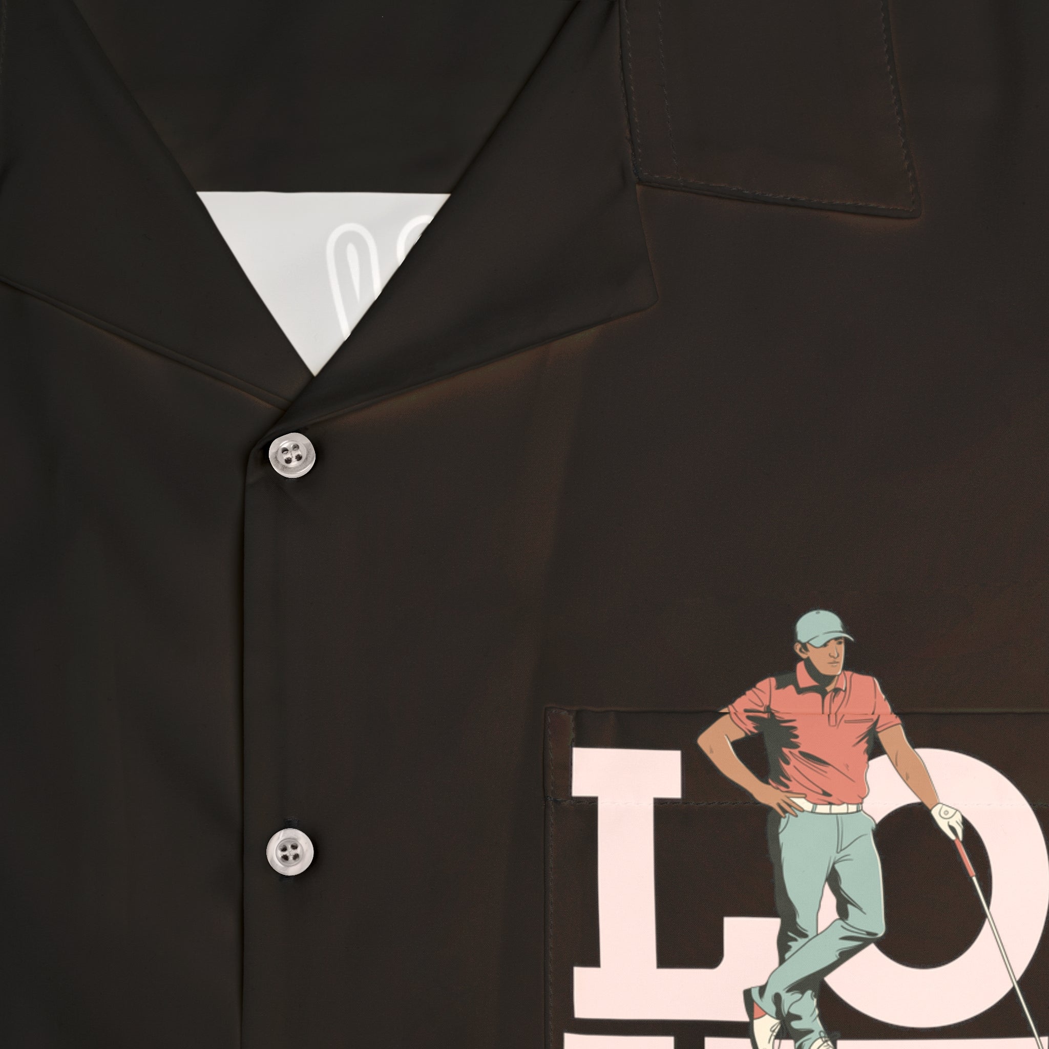 Rich Vibes RV Golfer's Love Chill Vibes - Men's Hawaiian Shirt (AOP)Black