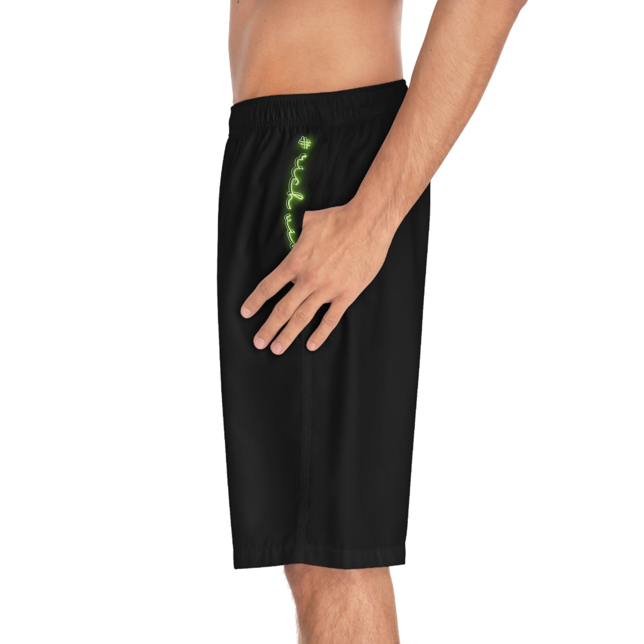 Rich Vibes Black Beach Chill Vibes 1.0 - Men's Board Shorts (AOP)