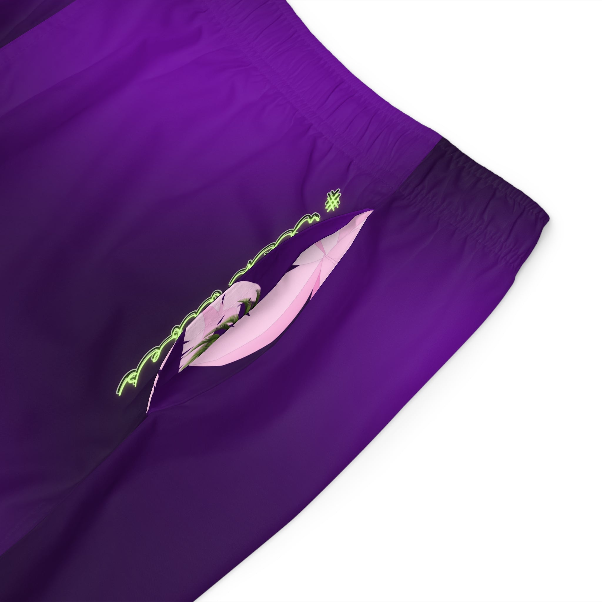 Rich Vibes Lime Green Tropical Beach Chill Vibes 1.0 - Men's Board Shorts (AOP)