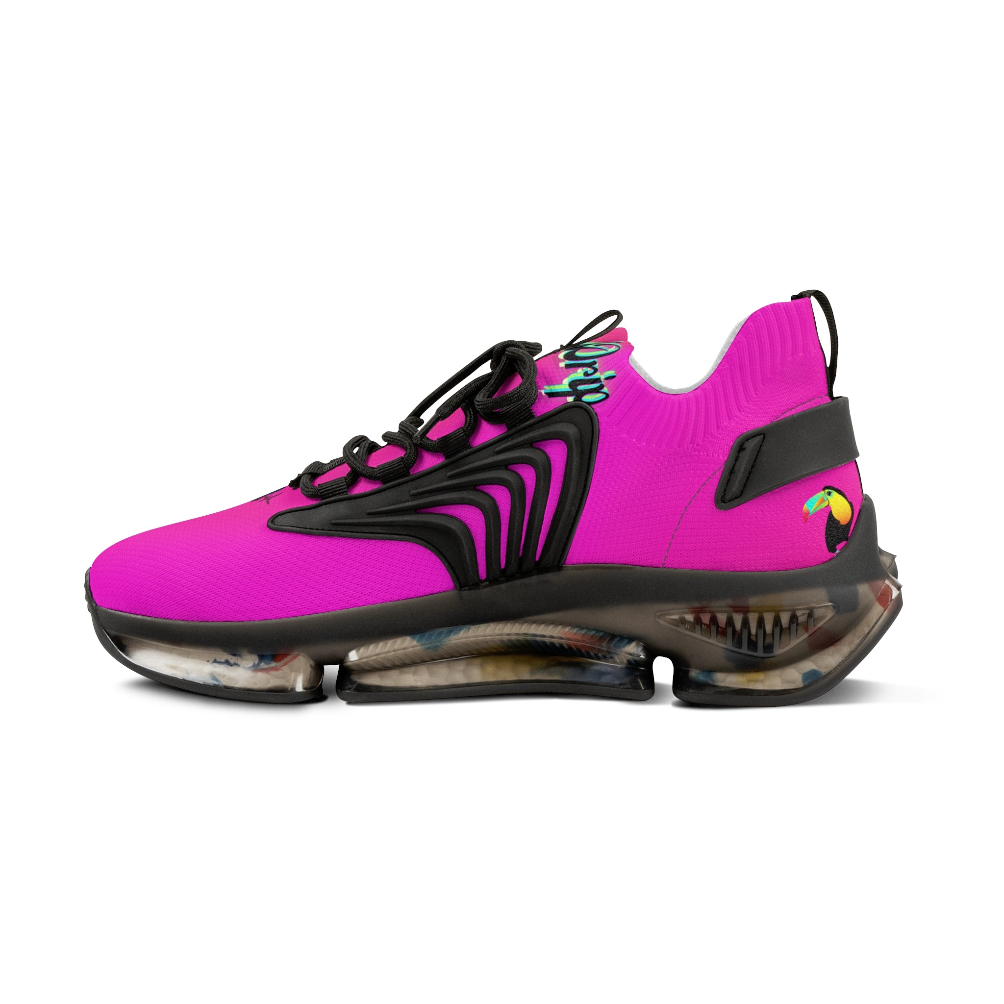 RV5 Pulse Tropical Neon Pink Glow - Men's Mesh Sneakers Black