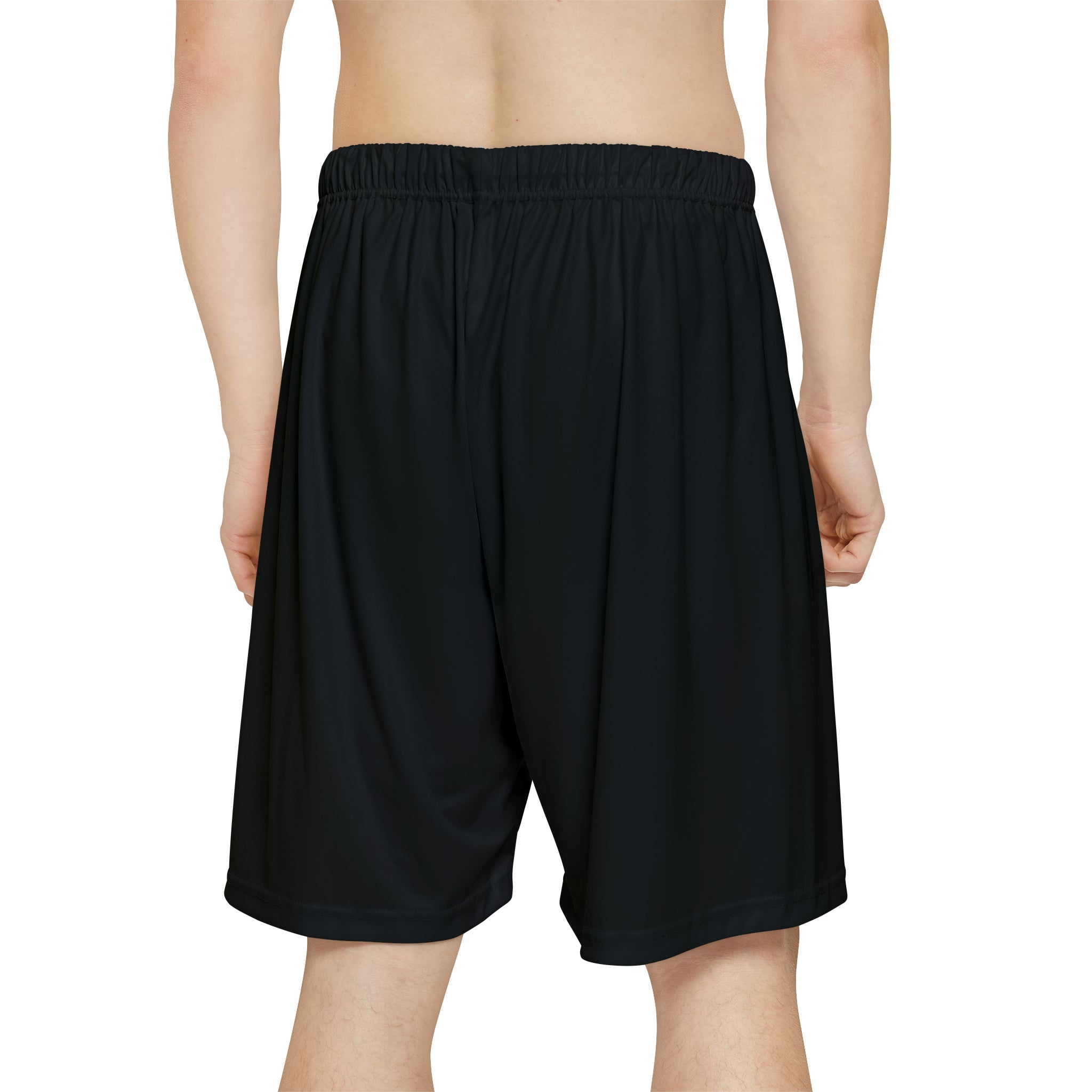Rich Vibes RV Palm Tree Silhouette Men’s Sports Shorts (AOP) Black