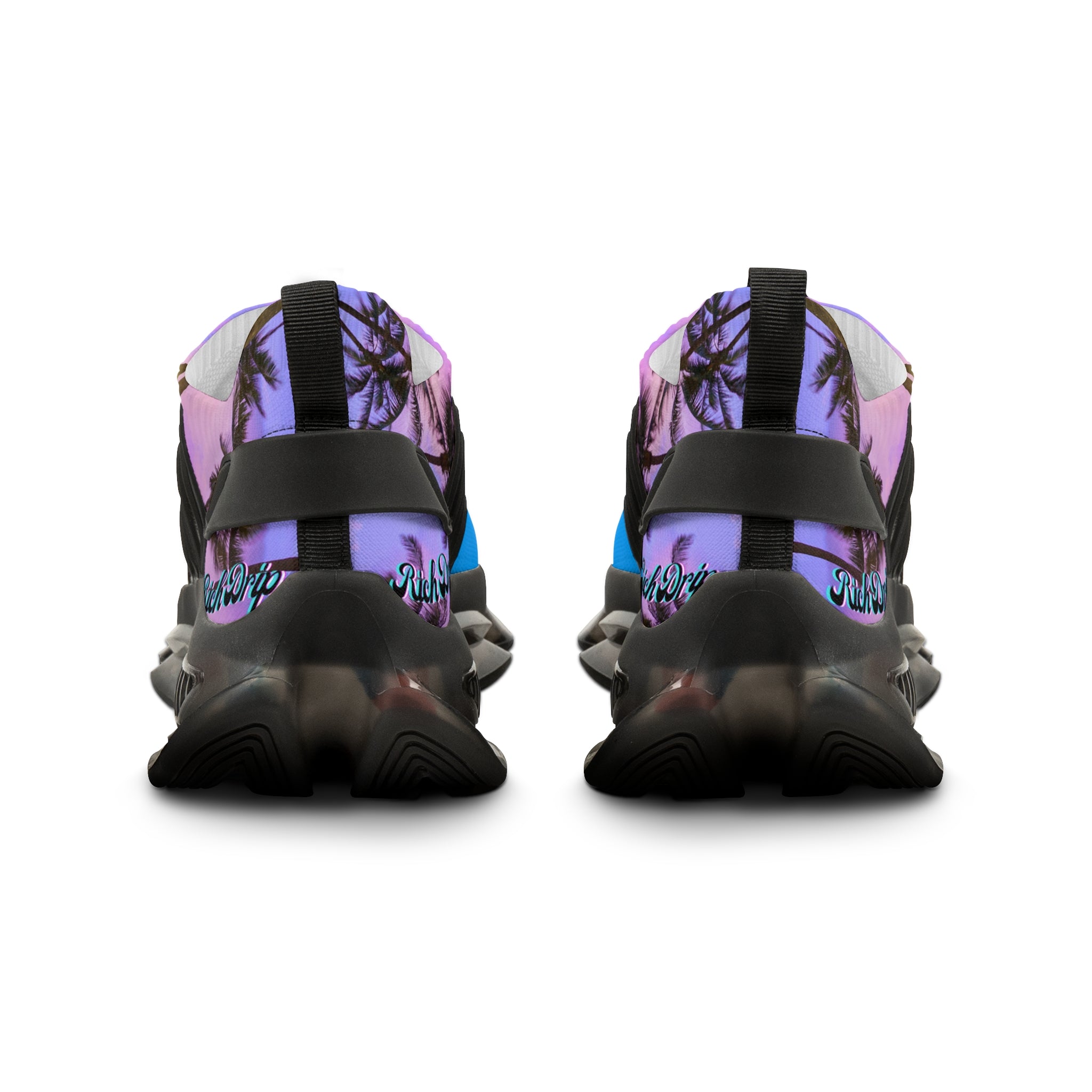 RV5 Pulse Rich Blue Purple Sunset Palm Tree 2.0 - Men's Mesh Sneakers