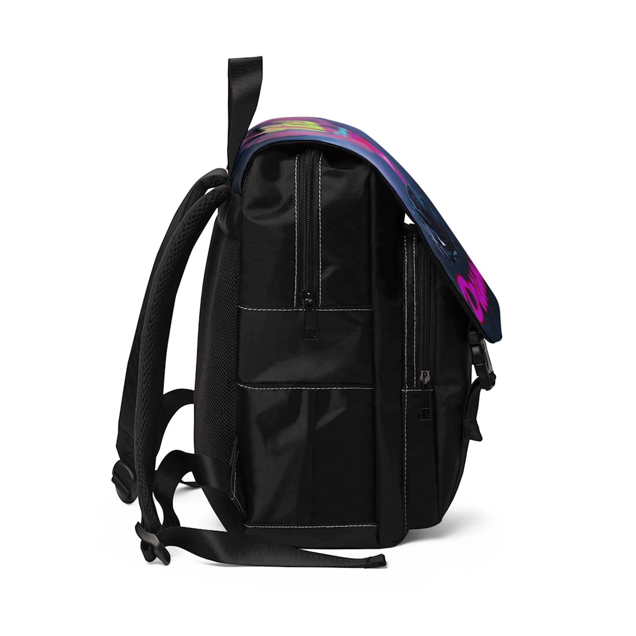 Rich Vibes Big Purple Dreams Open 24/7 - Unisex Casual Shoulder Backpack