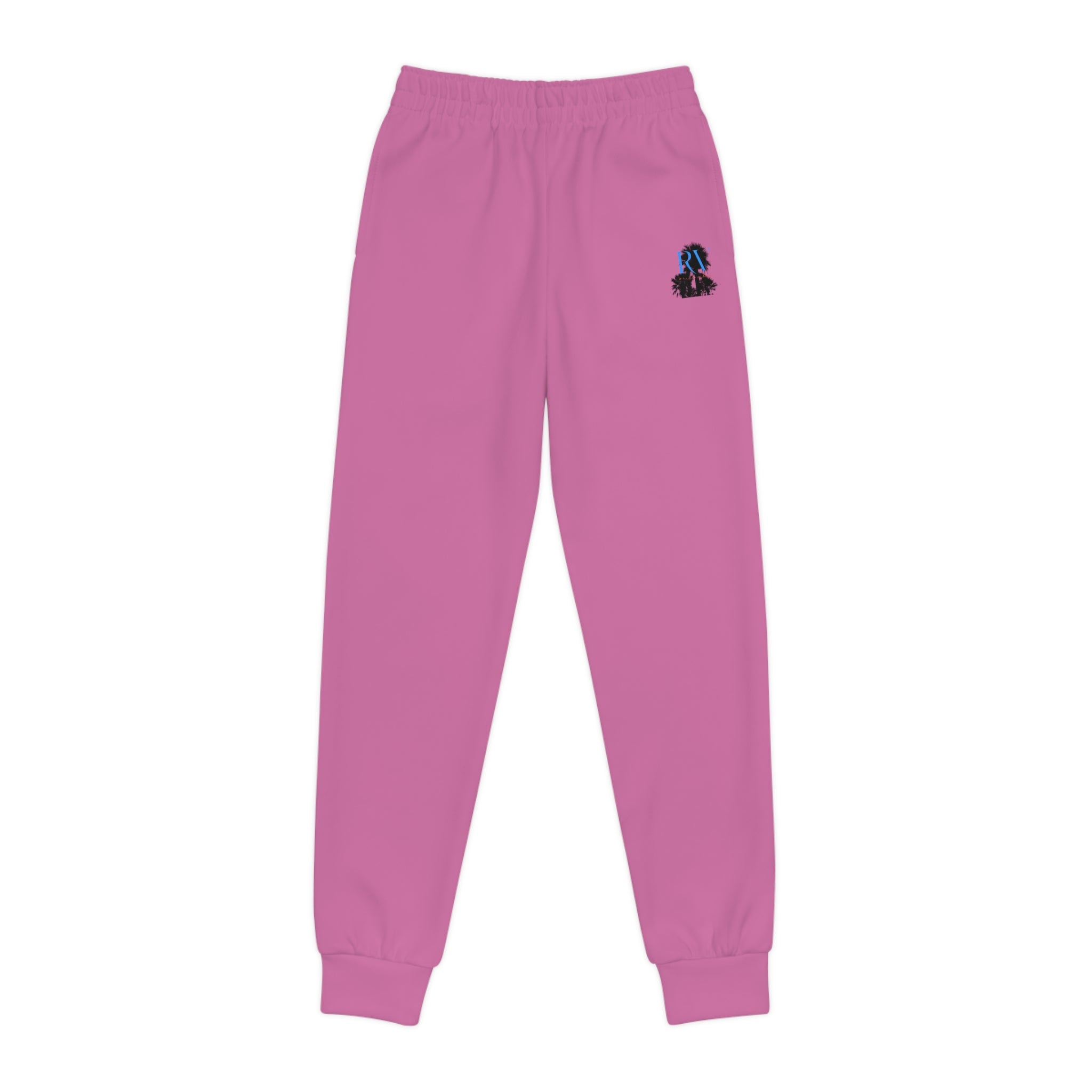 Rich Vibes RV Palm Tree Light Pink - Youth Joggers (AOP)