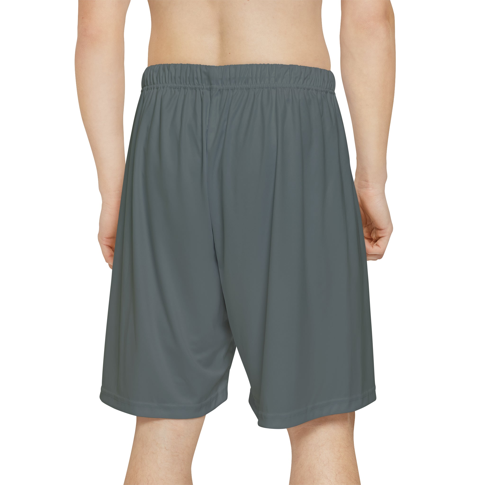 Rich Vibes RV Palm Tree Silhouette Men’s Sports Shorts (AOP) Dark Grey