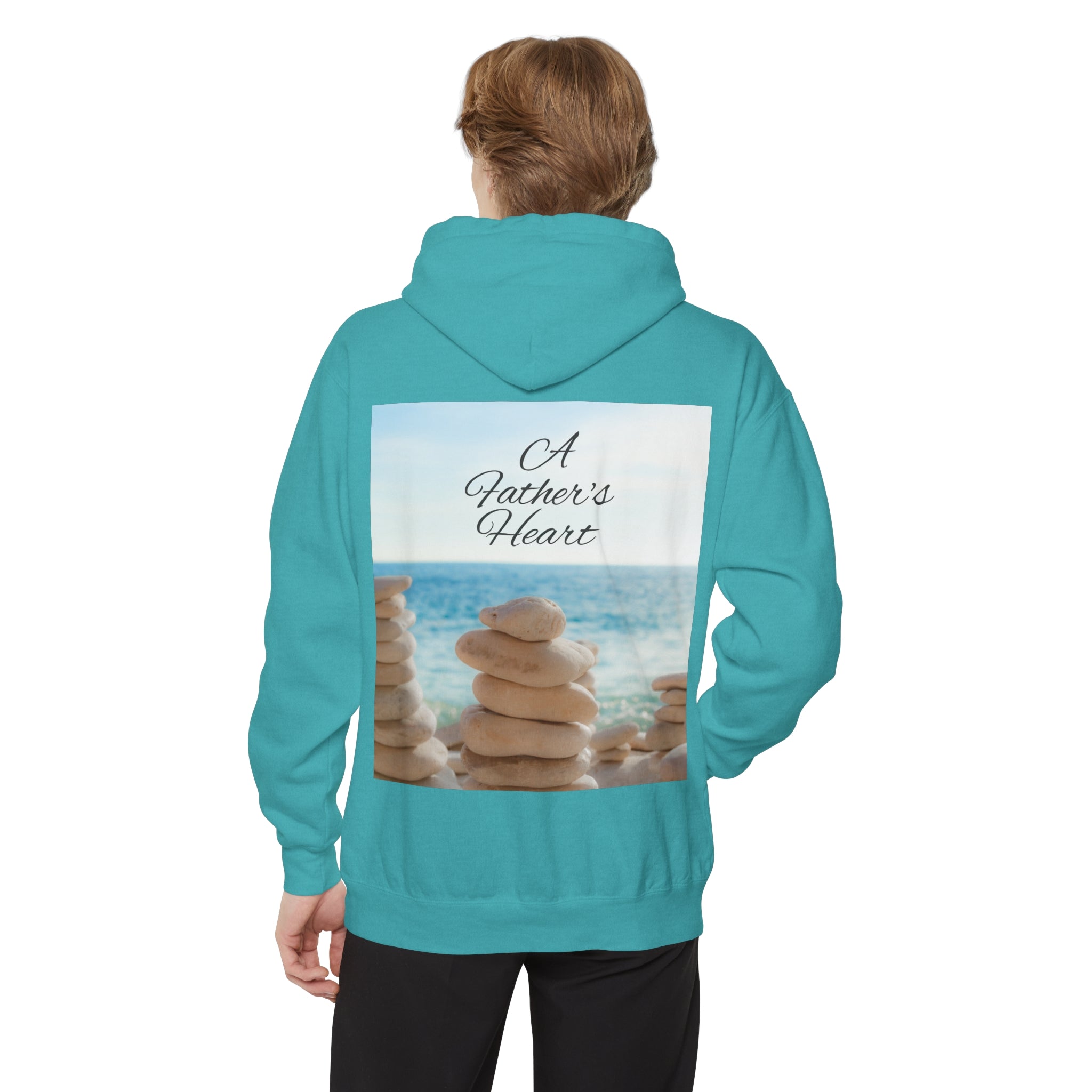 A Father's Heart Father's Day Seafoam - Garment-Dyed Hoodie