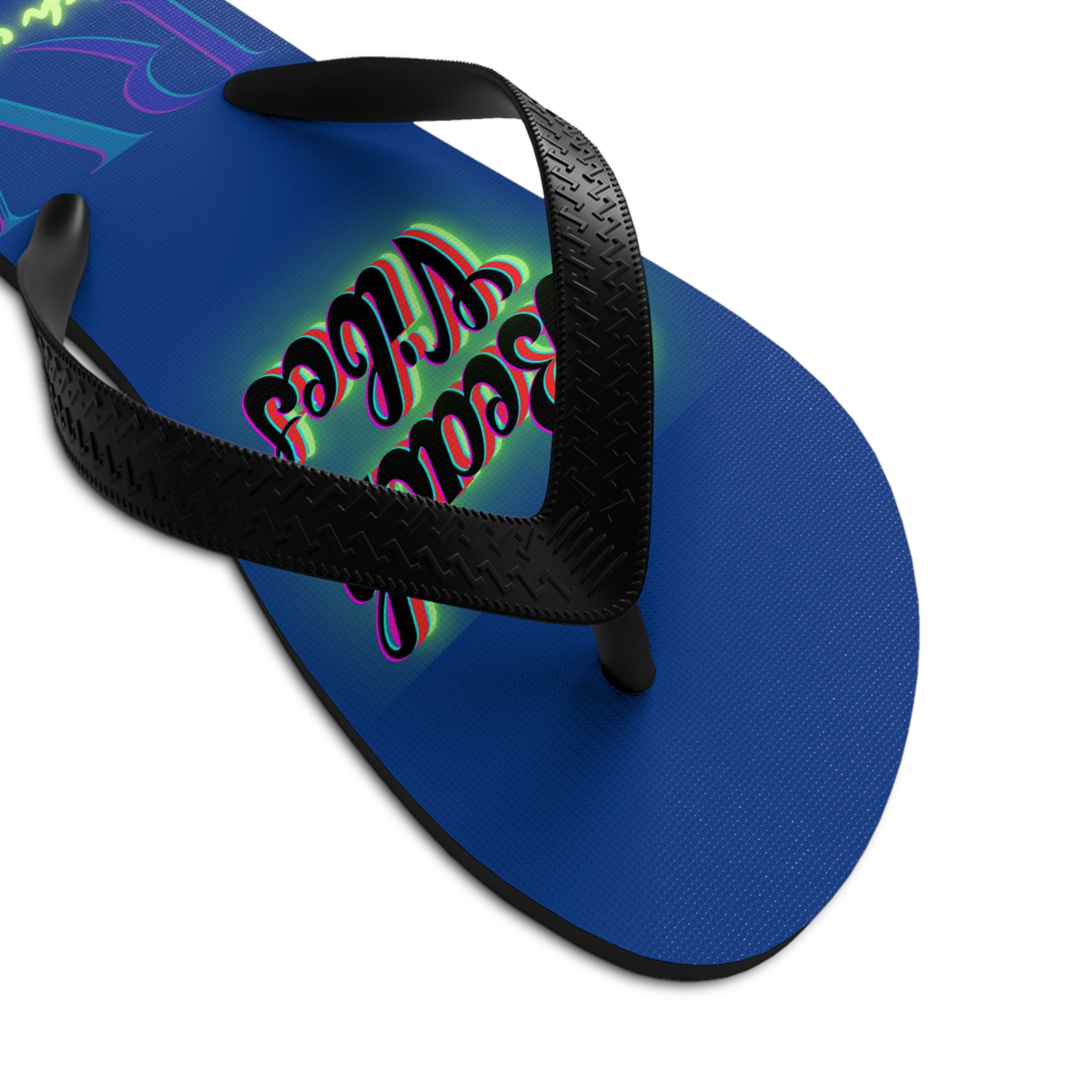 Rich Vibes RV Neon Beach Vibes - Unisex Flip-Flops - S