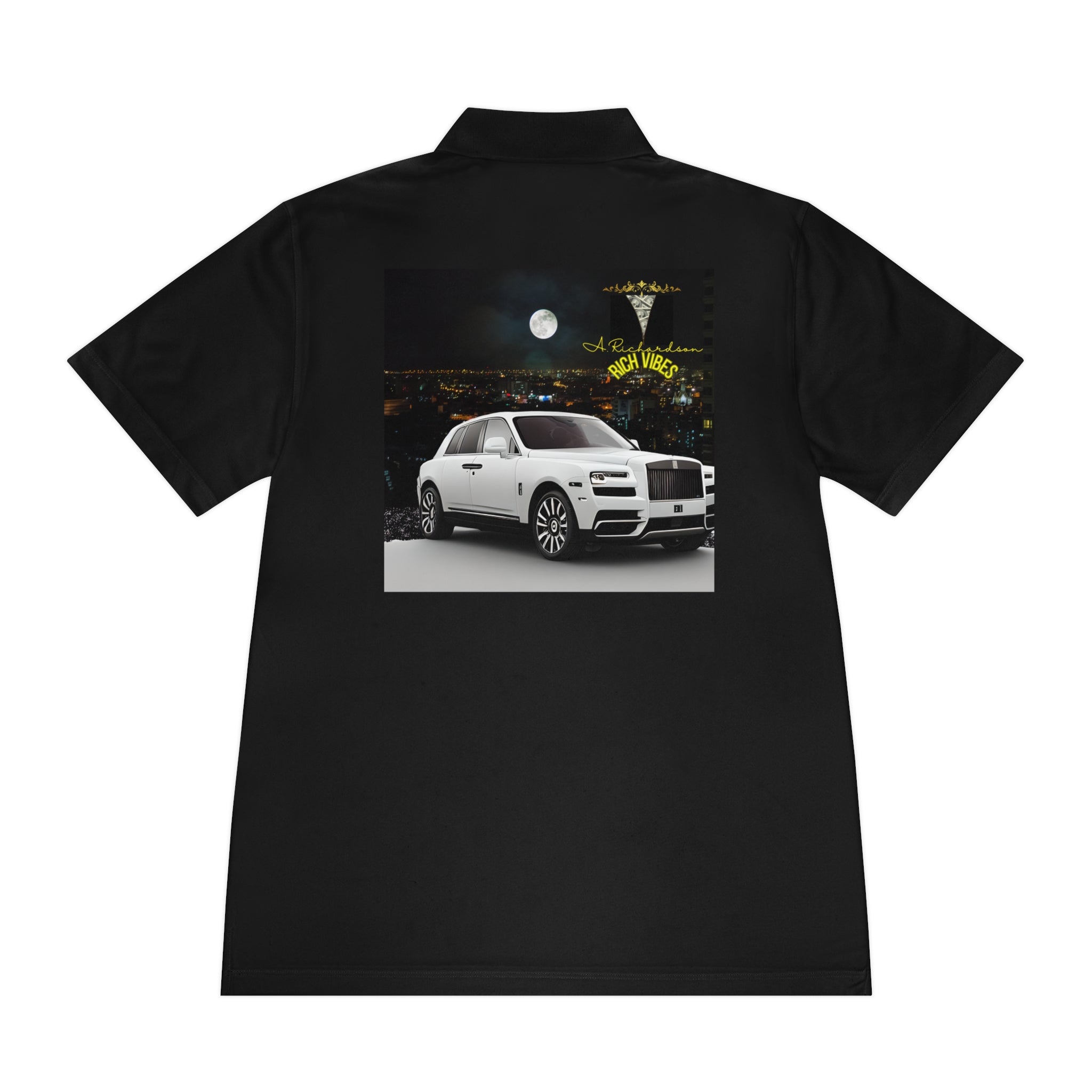 Rich Vibes Authentic Signature Collection RR White Ghost - Men's Sport Polo Shirt