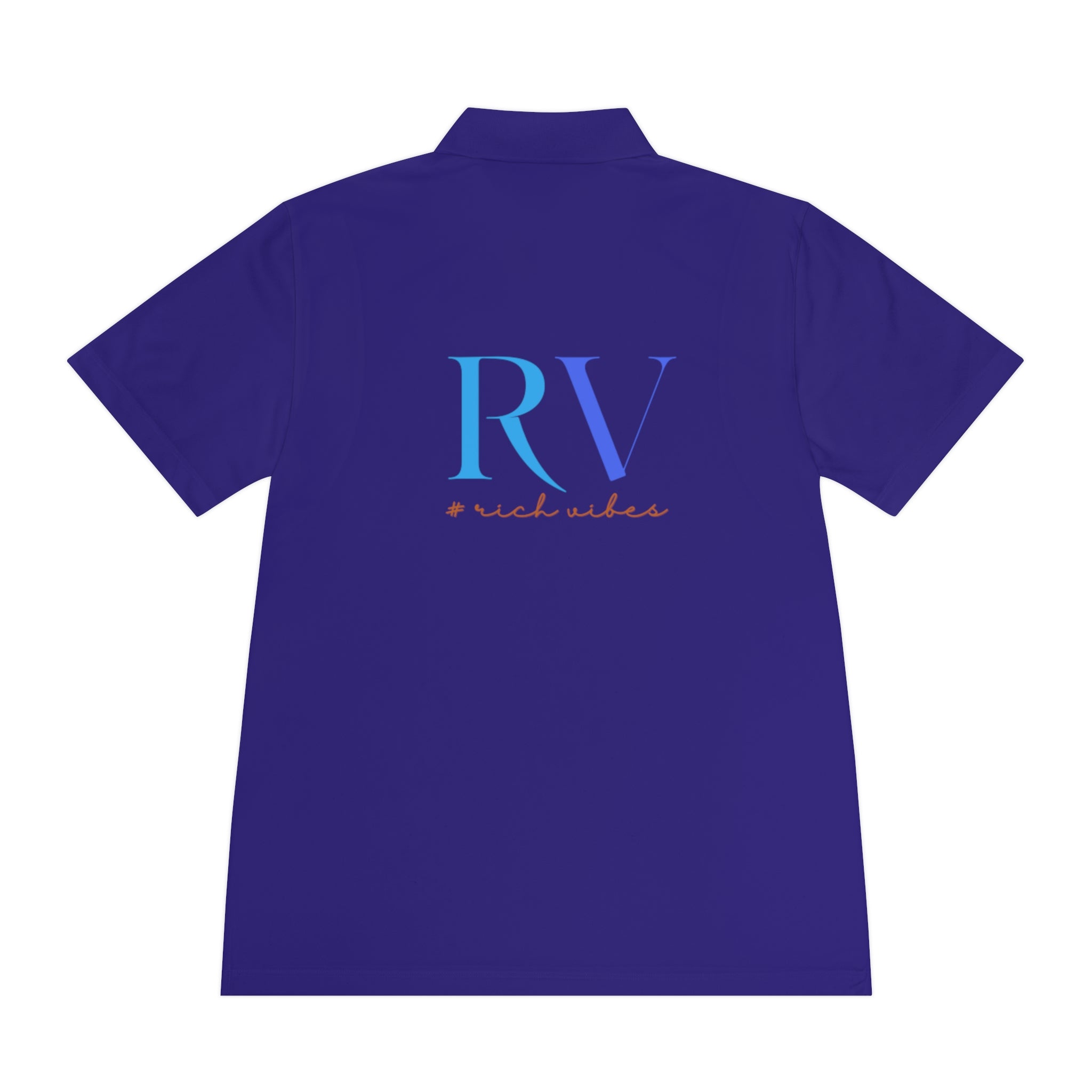 Rich Vibes RV Logo Back 2.0 - Men's Sport Polo Shirt