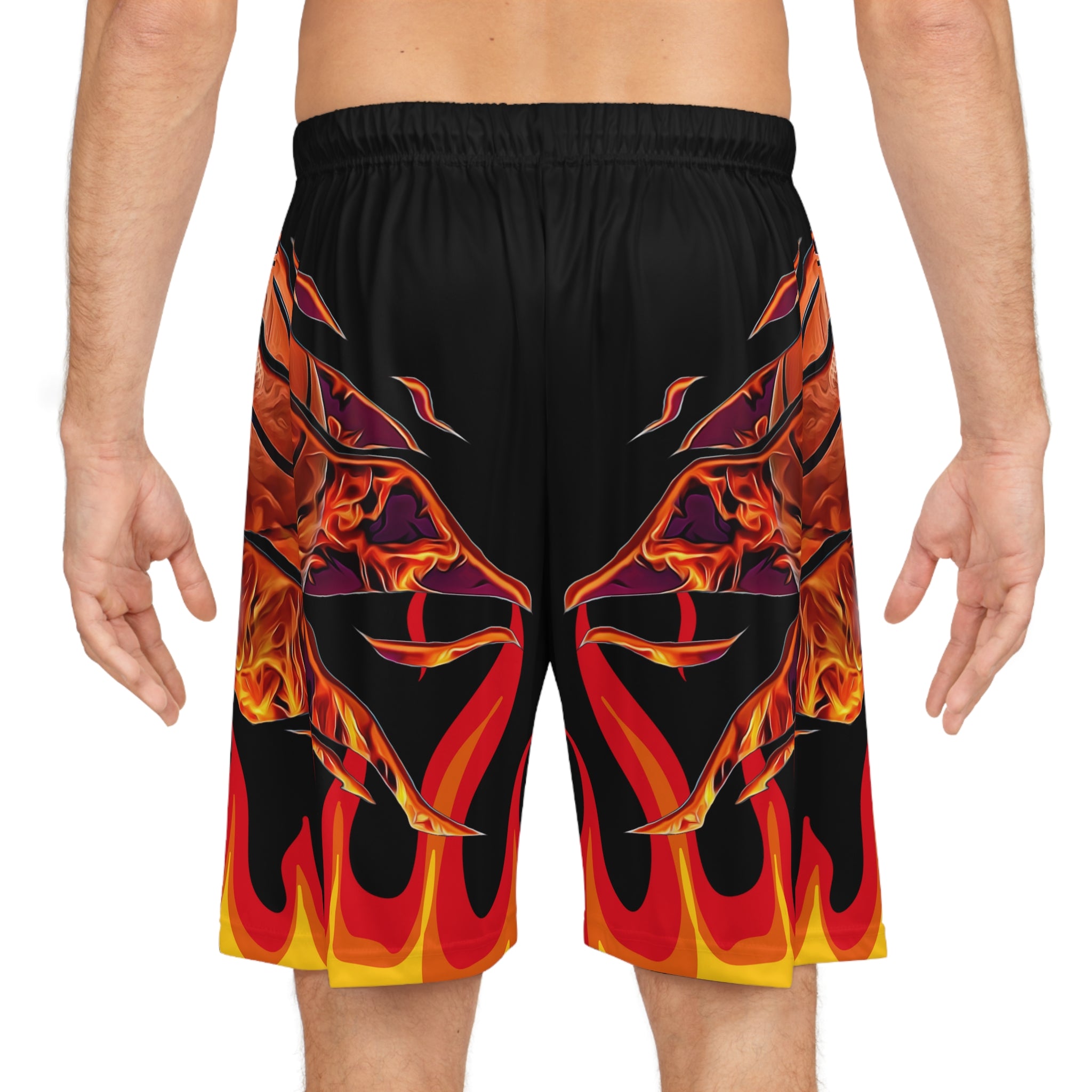 Fire Flames B-Ball through the fire - Basketball Shorts (AOP)