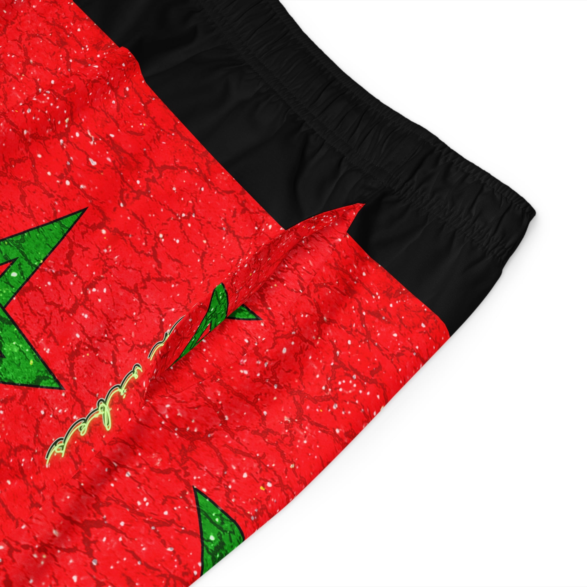 Rich Vibes RR Volt Moroco Grunge Flag Tiger Shield 1.0 Black - Men's Board Shorts (AOP)