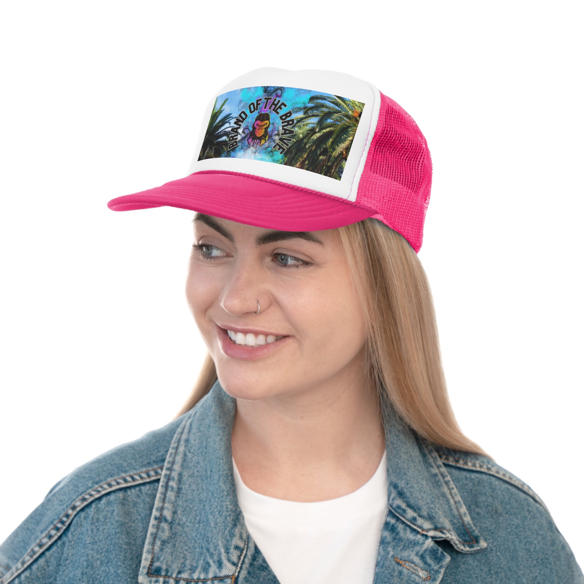 RV Brand Of The Brave Purple Ape Blue Smoke - Trucker Cap