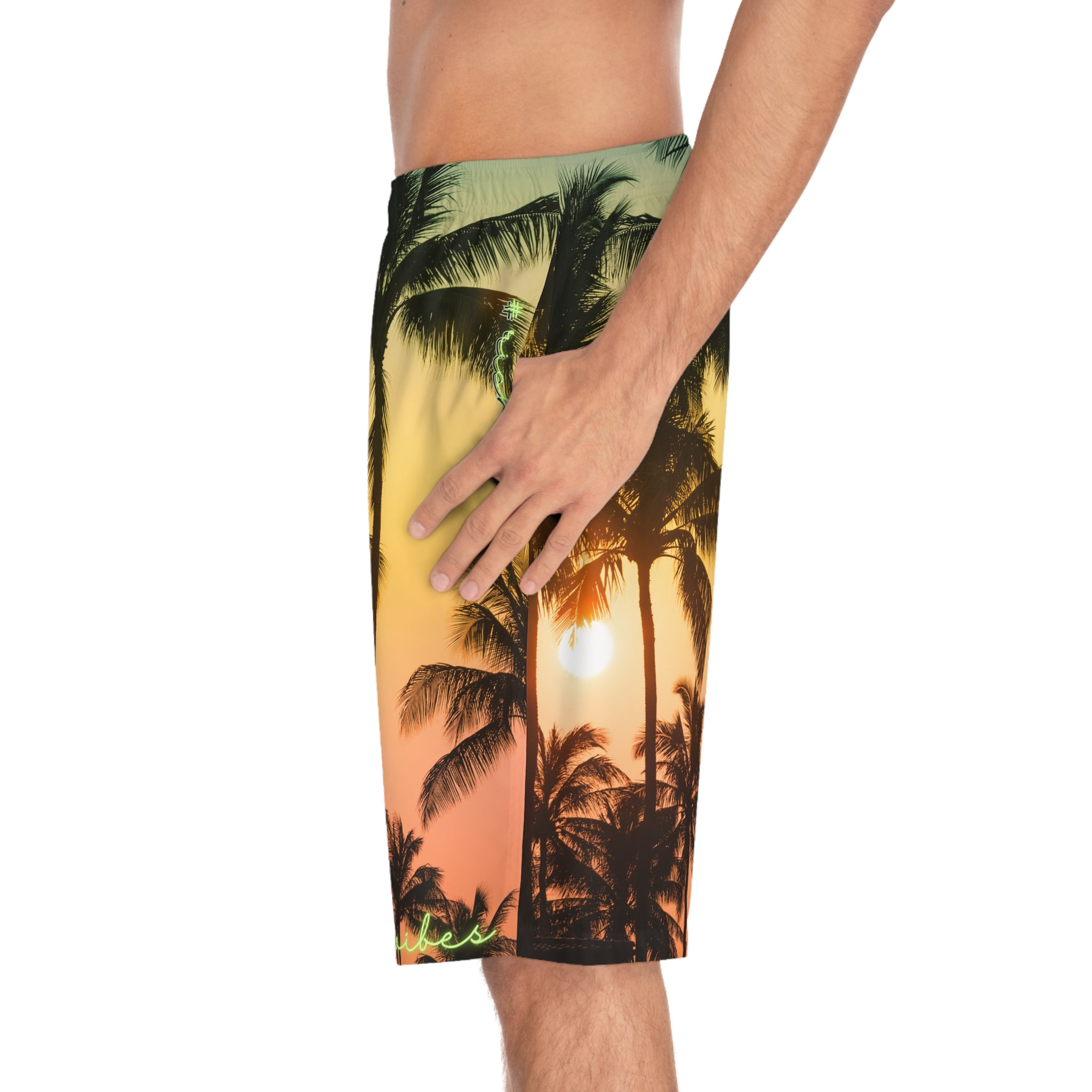 Rich Vibes Volt Pink Citrus Tiger Shield - Men's Board Shorts (AOP)