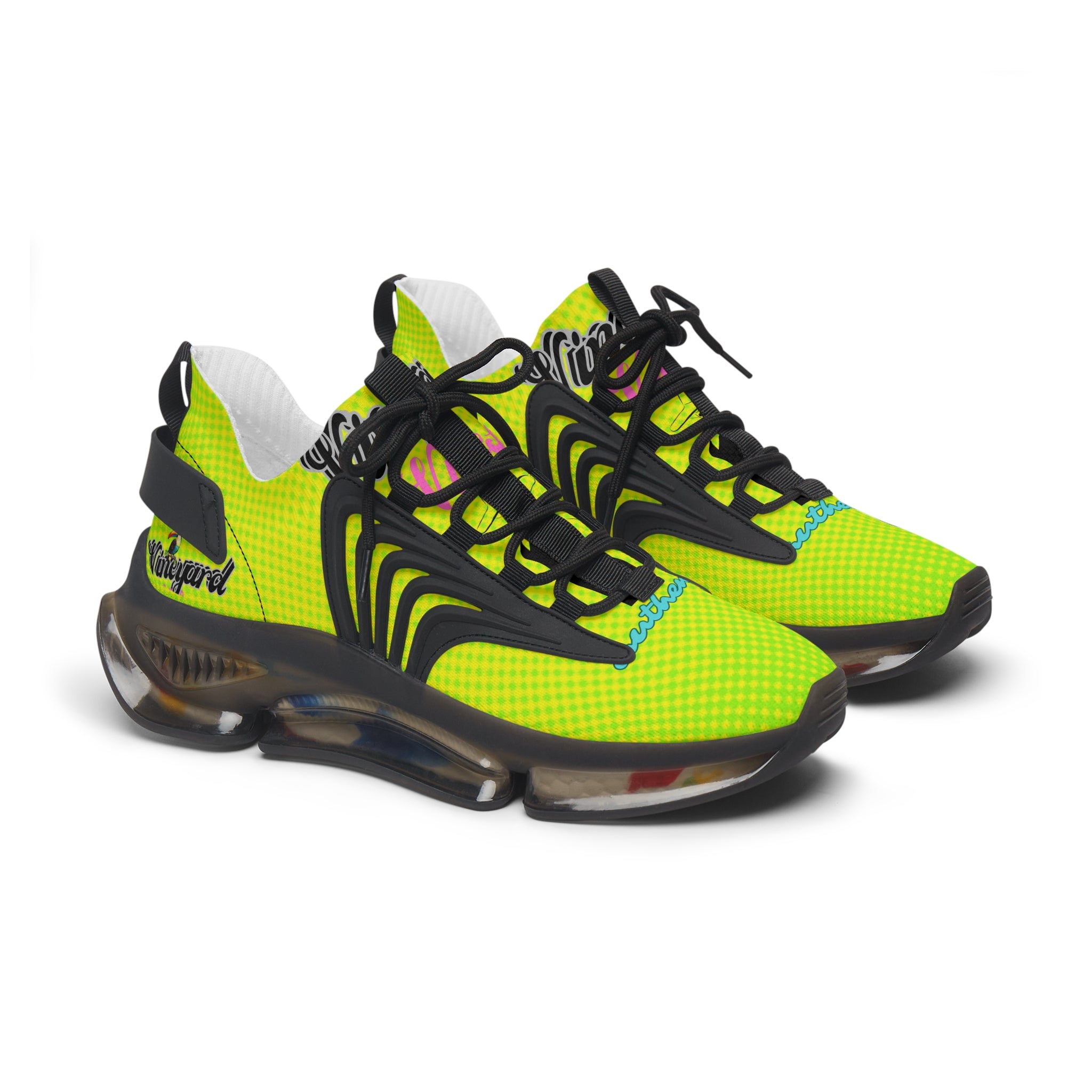 Vineyard Vibes Tropical Lime Green - Women's Mesh Sneakers
