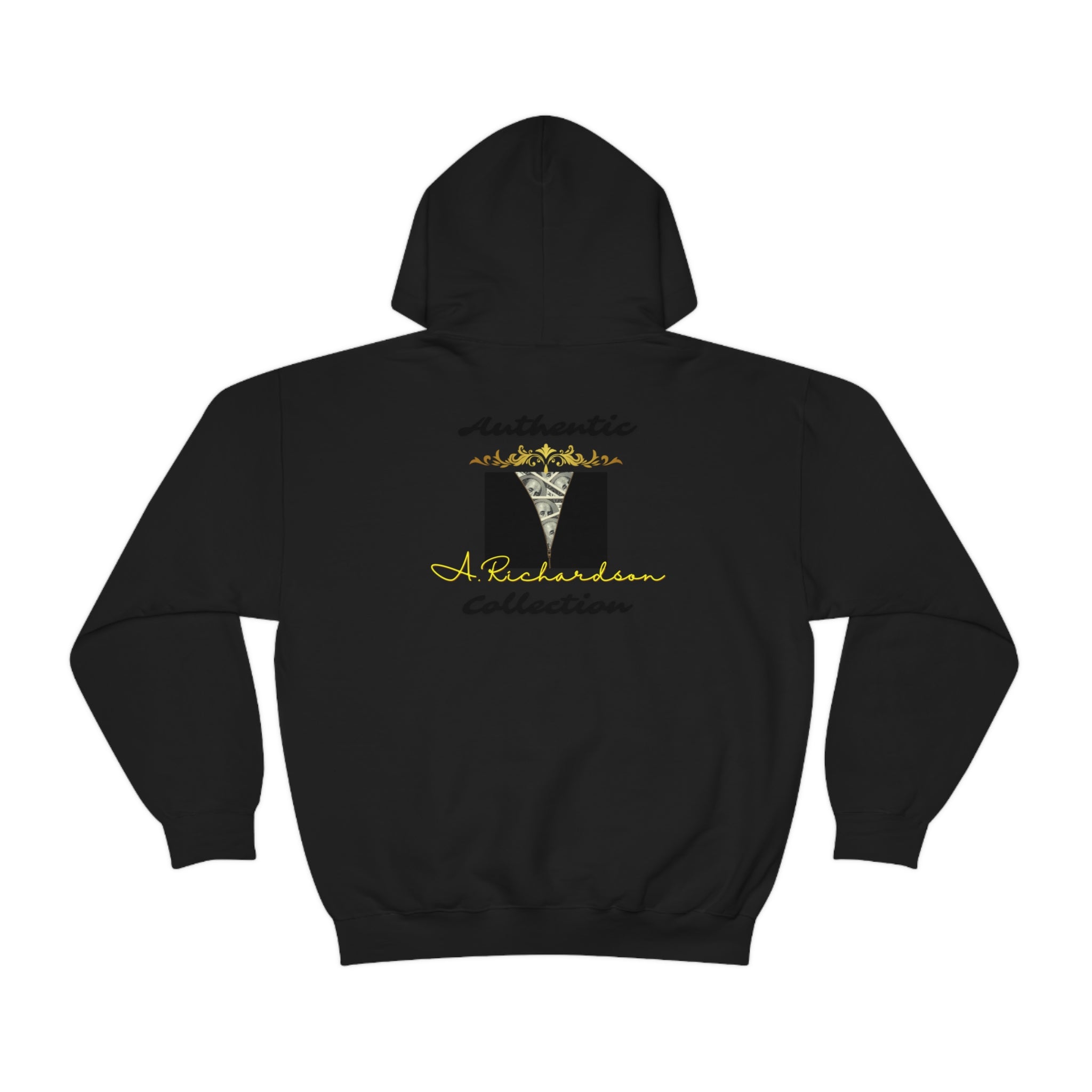 Rich Vibes Black RR Authentic Signature Collection - Heavy Hoodie