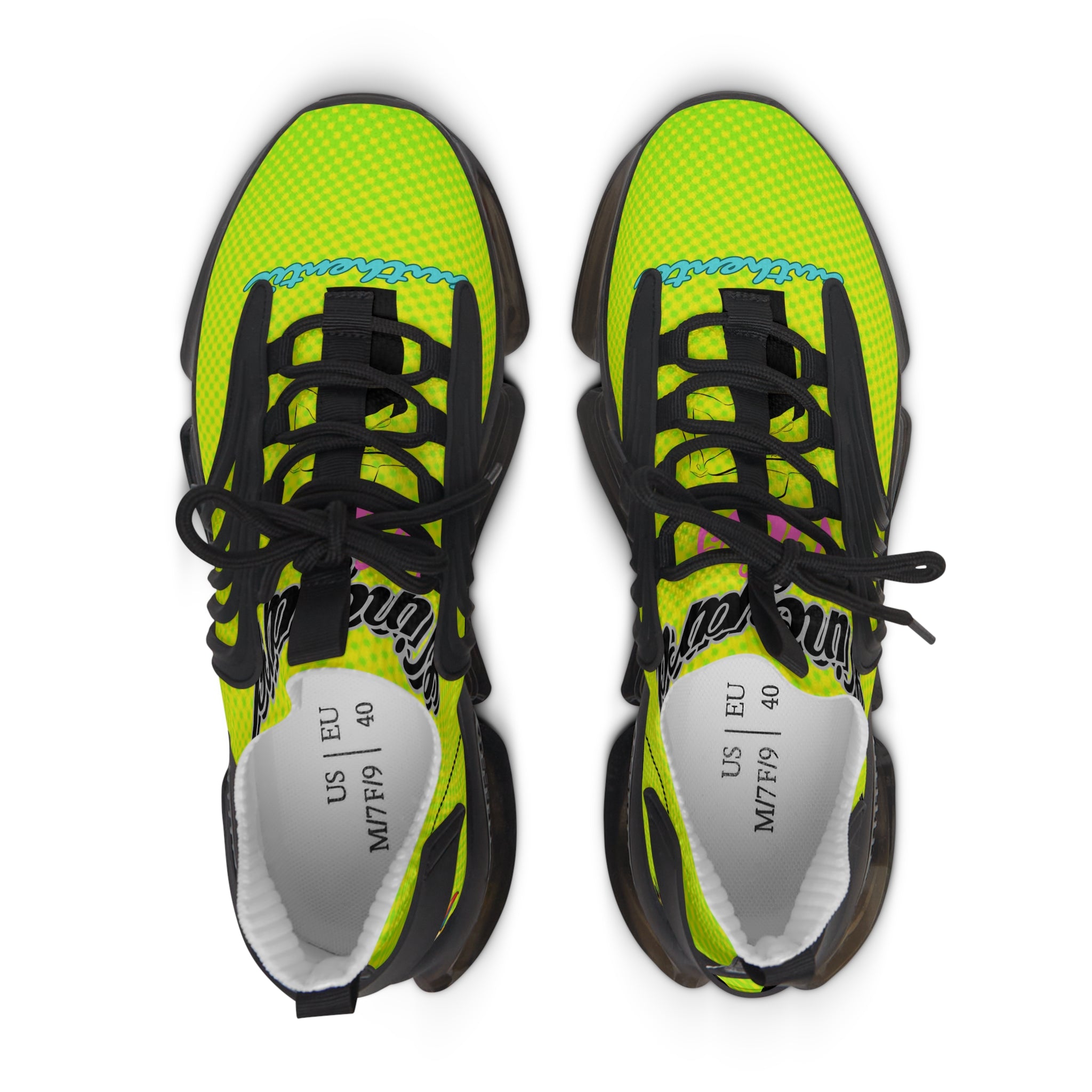 Vineyard Vibes Tropical Lime Green - Women's Mesh Sneakers