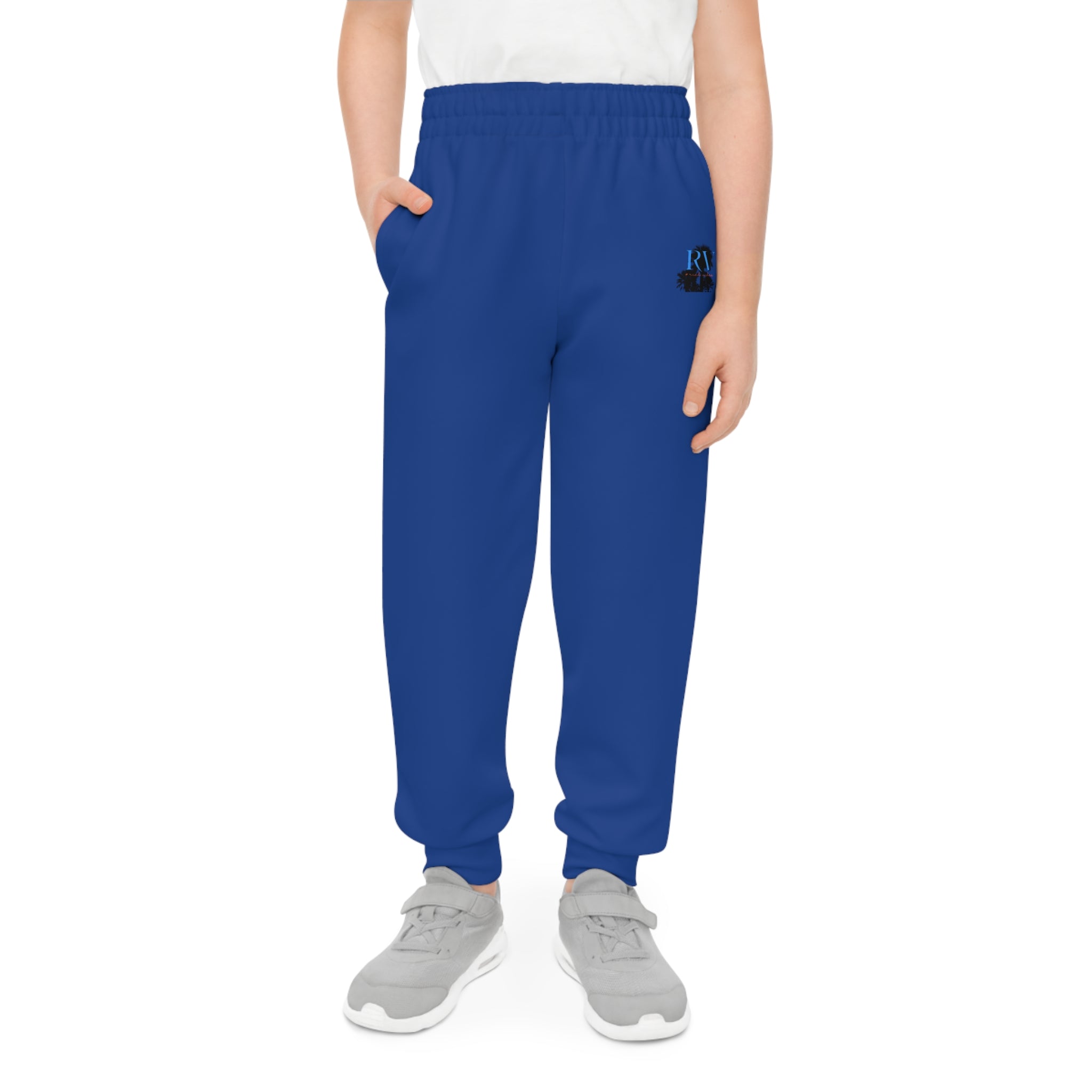 Rich Vibes RV Palm Tree Royal Blue - Youth Joggers (AOP)