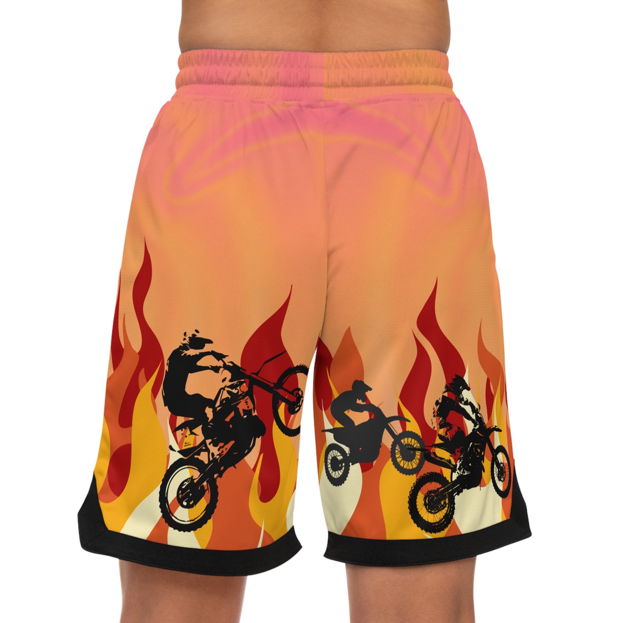 Brand Of The Brave Fire Flame Kindle Auburn - Basketball Rib Shorts (AOP)